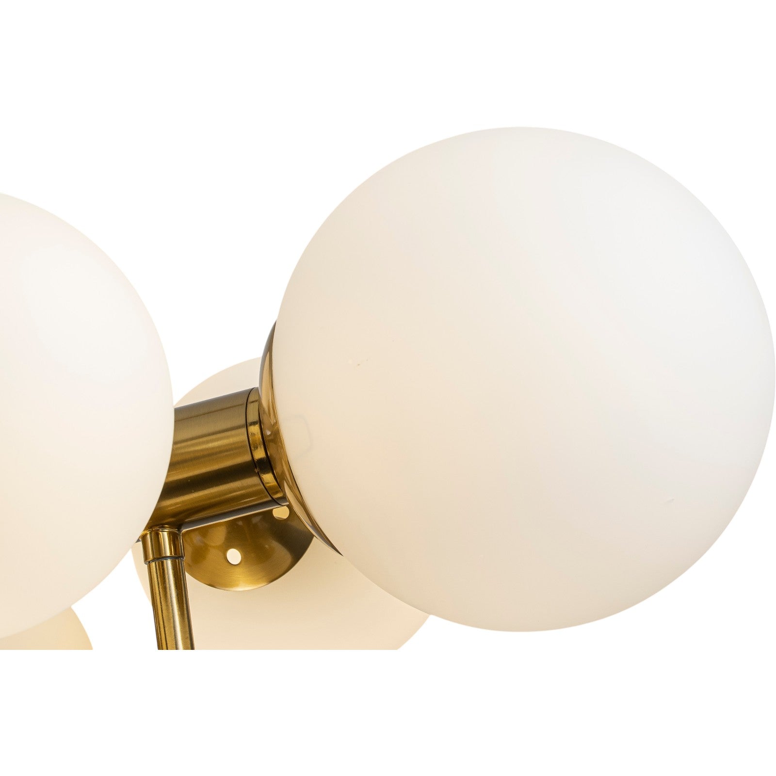Glowlings 31-Light Modern Large Brass Linear Globe Bubbles Opal Glass Chandelier Kitchen Island Light