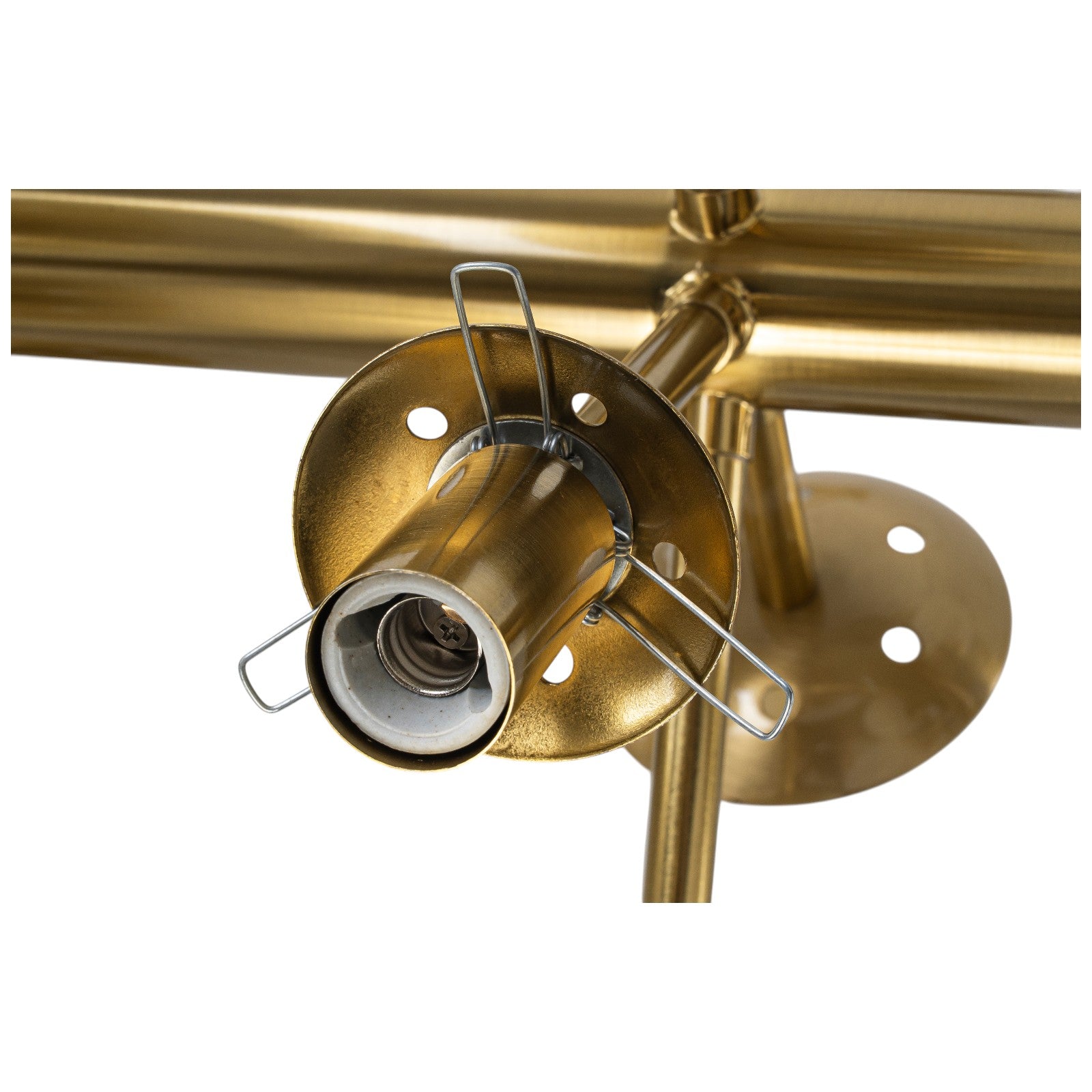 Glowlings 31-Light Modern Large Brass Linear Globe Bubbles Opal Glass Chandelier Kitchen Island Light