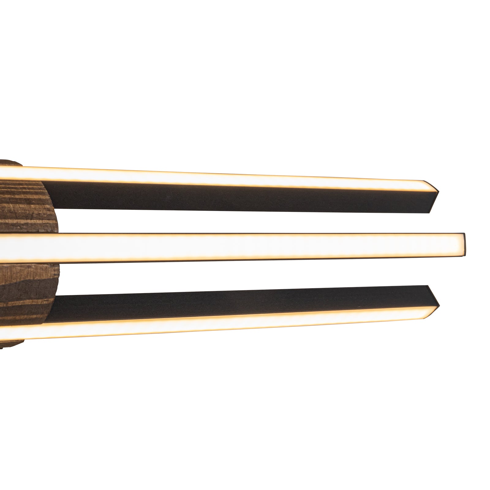 Glowlings Minimalistische 3-flammige 43" breite LED-Linear-Holz-Pendelleuchte Inselleuchte