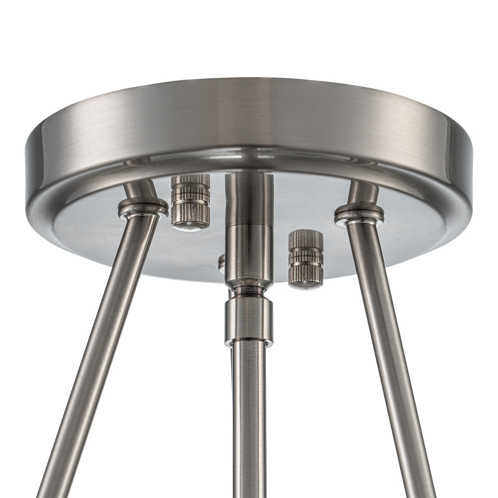 Glowlings Modern 3-Light Drum Clear Glass Lantern Semi Flush Mount
