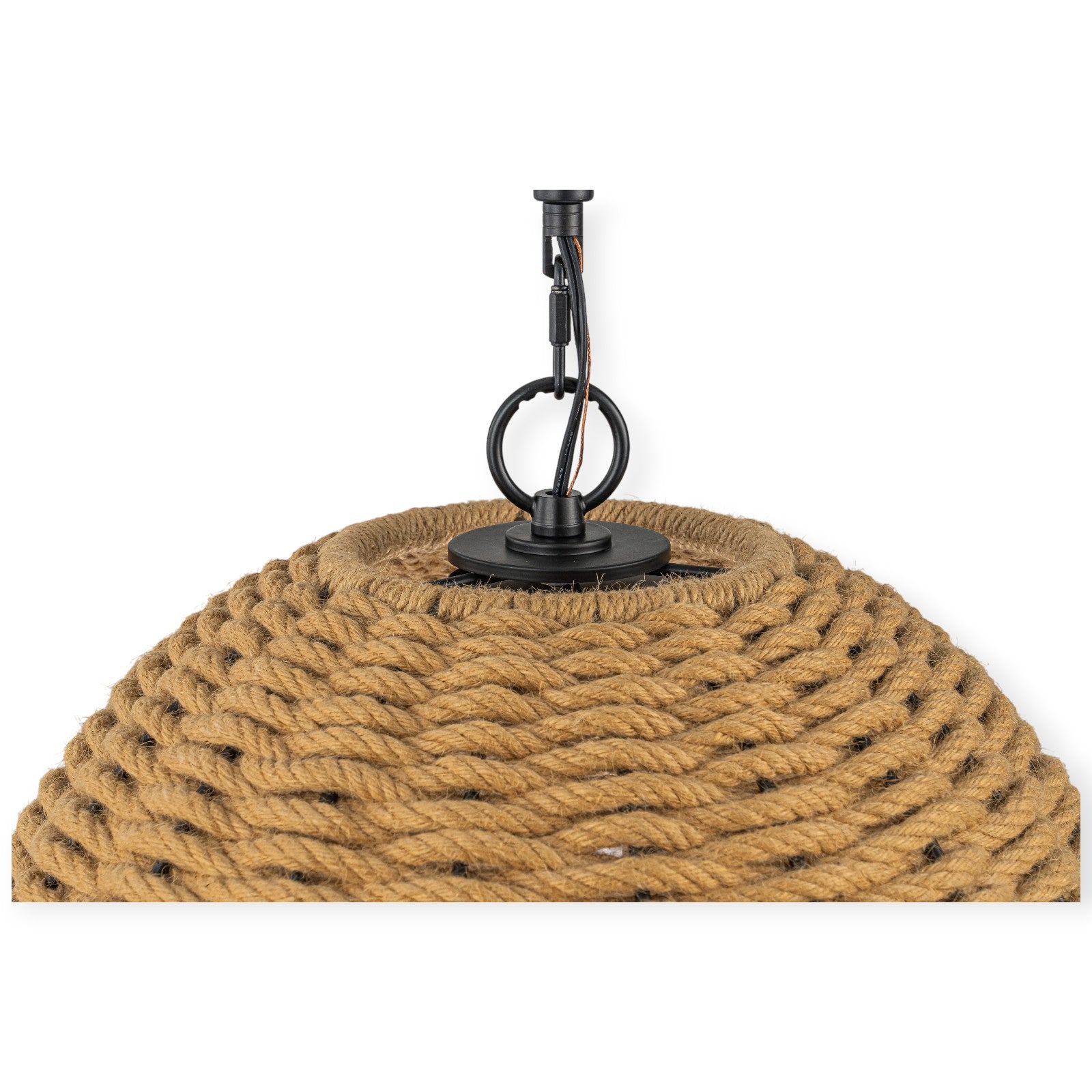 Glowlings 3-Light Farmhouse 18"Wide Natural Hand-Woven Rattan Rope Dome Pendant Light