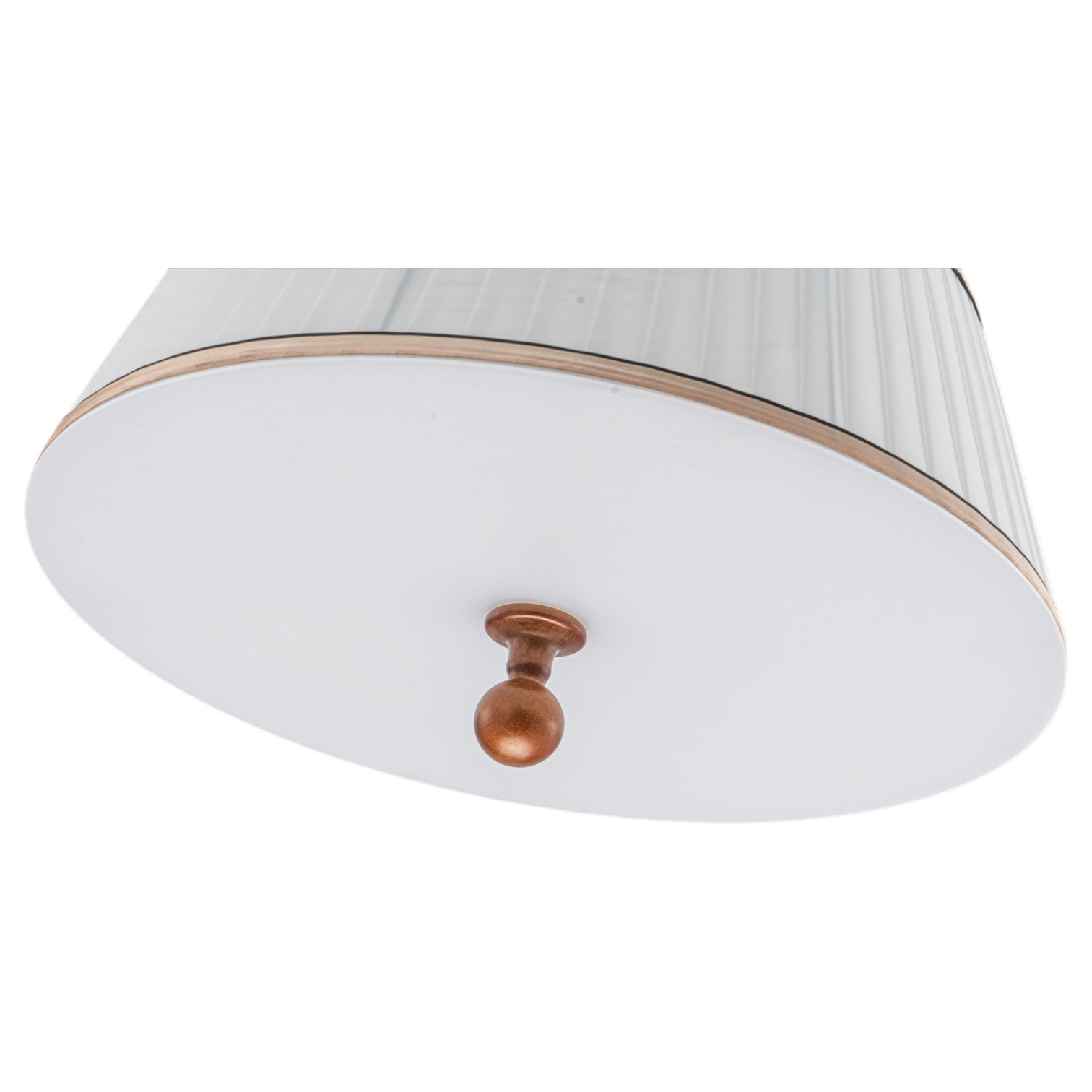 Glowlings 3-Light Mid-Century Modern Brass Drum Pendant Light with Off-White Pleated Fabric Shade