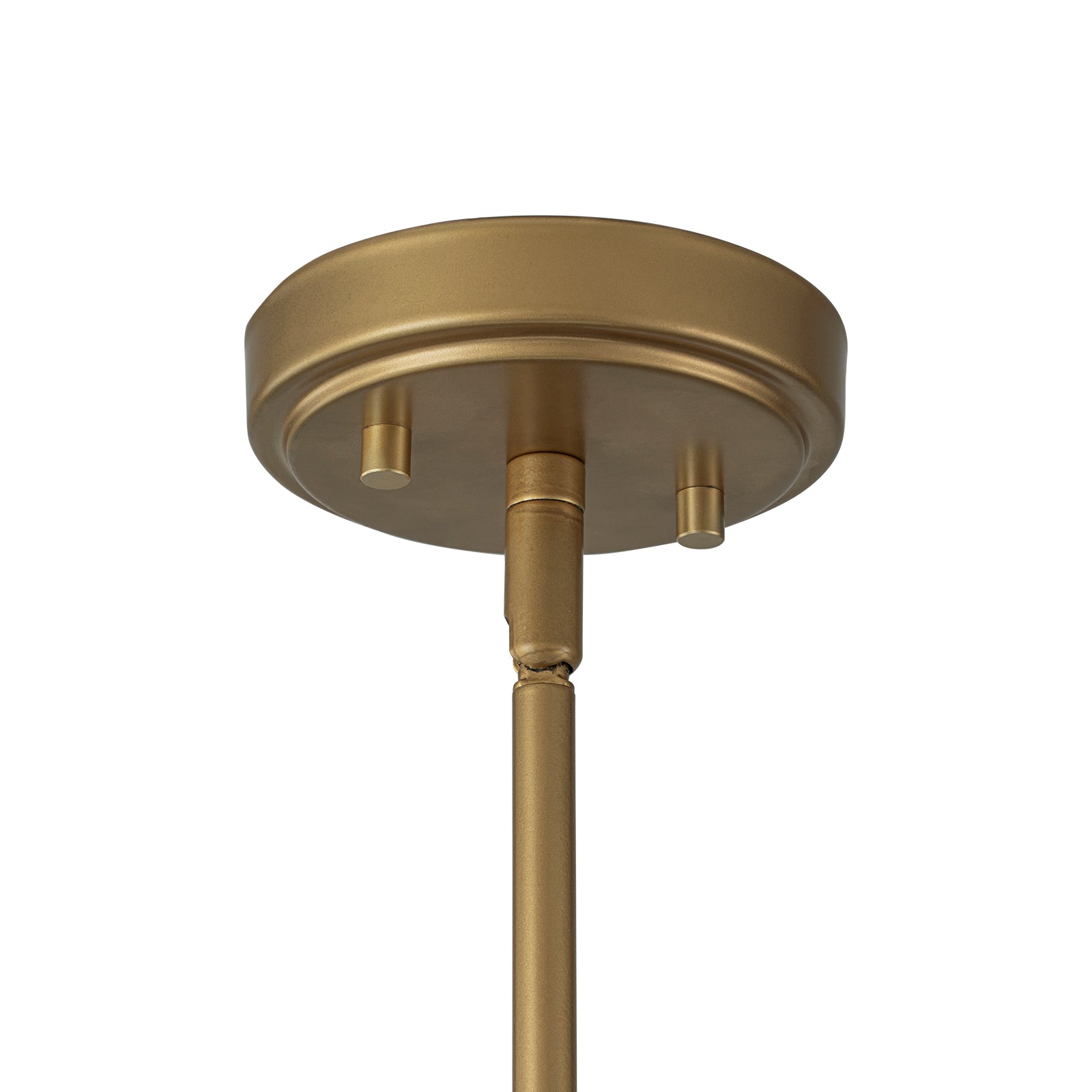 Glowlings 3-flammige, moderne, 61 cm breite, große, blattgoldene Sputnik-Pendelleuchte mit schwarzer Kuppel
