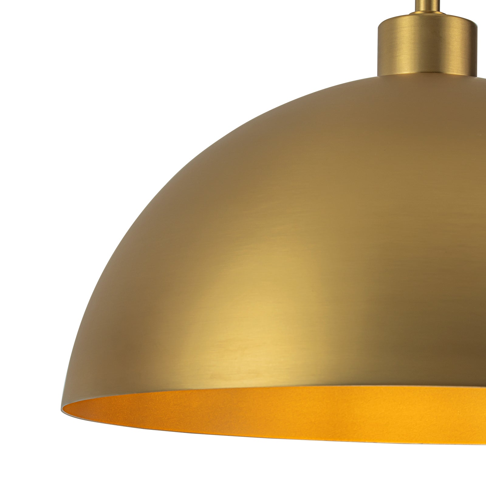 Glowlings 3-flammige, moderne, 135 cm breite, übergroße, lineare Pendelleuchte aus gebürstetem Messing