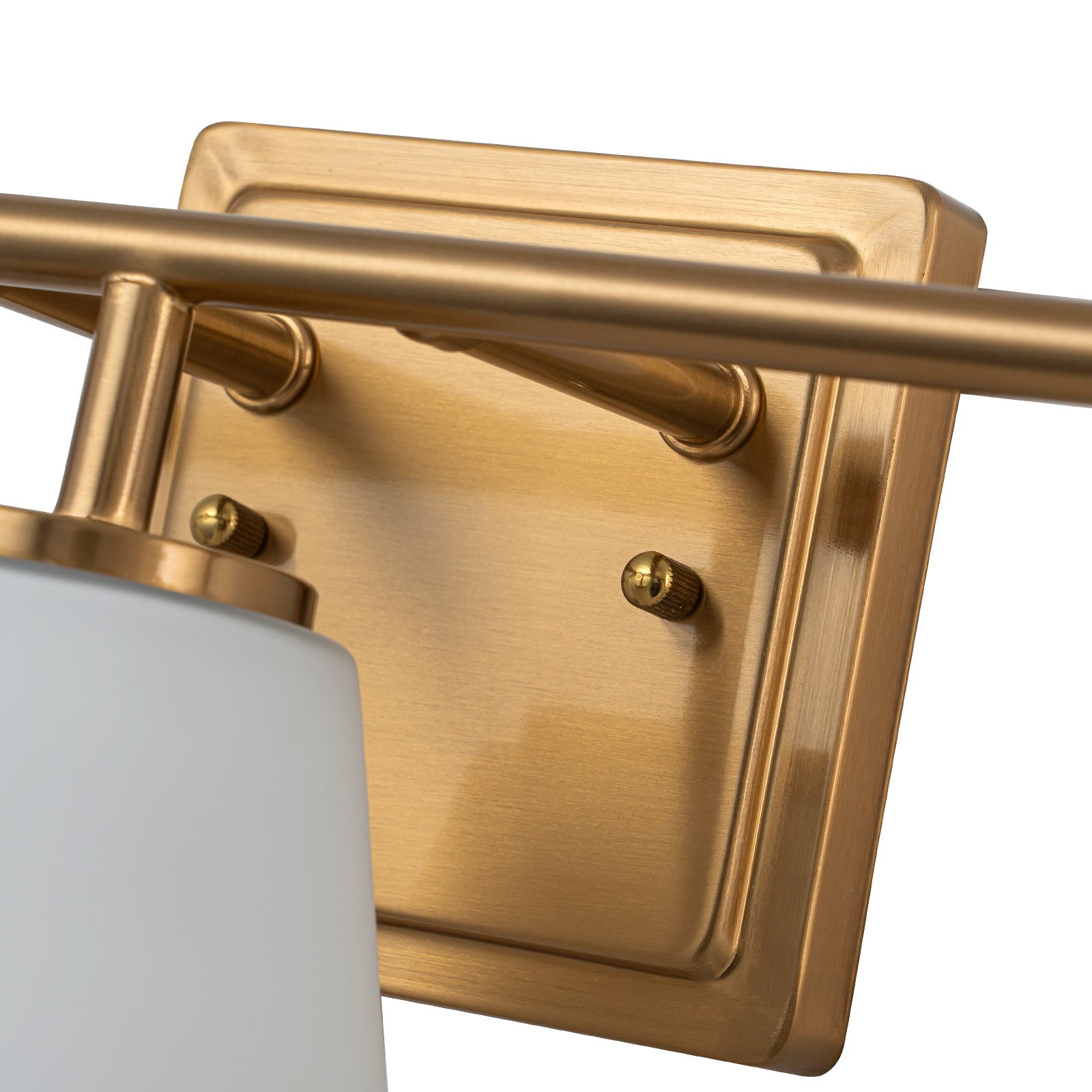 Glowlings 3/4-Light Modern Antique Brass Cone Opal Glass Bathroom Vanity Light