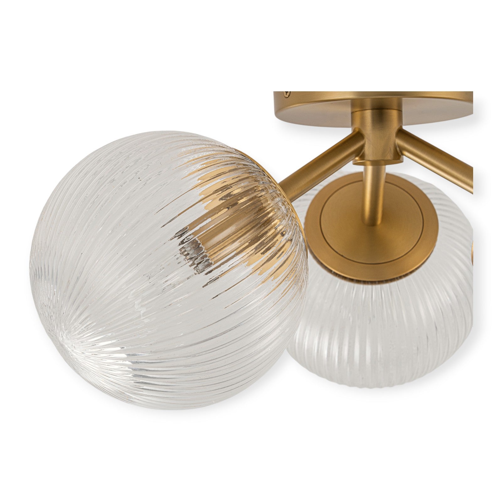 Glowlings 3-Light Modern 18"Wide Globe Glass Sputnik Semi-Flush Mount Ceiling Light