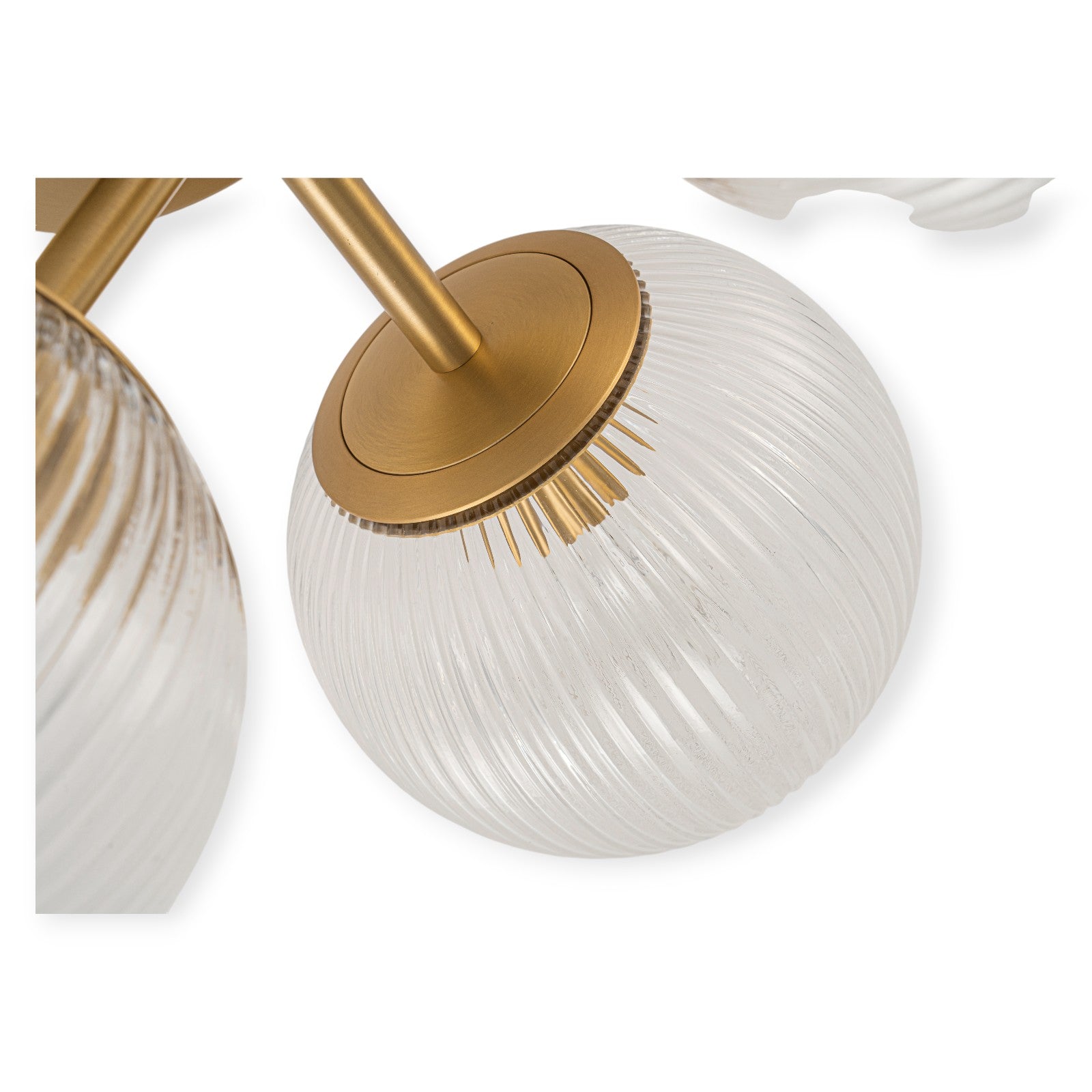 Glowlings 3-Light Modern 18"Wide Globe Glass Sputnik Semi-Flush Mount Ceiling Light