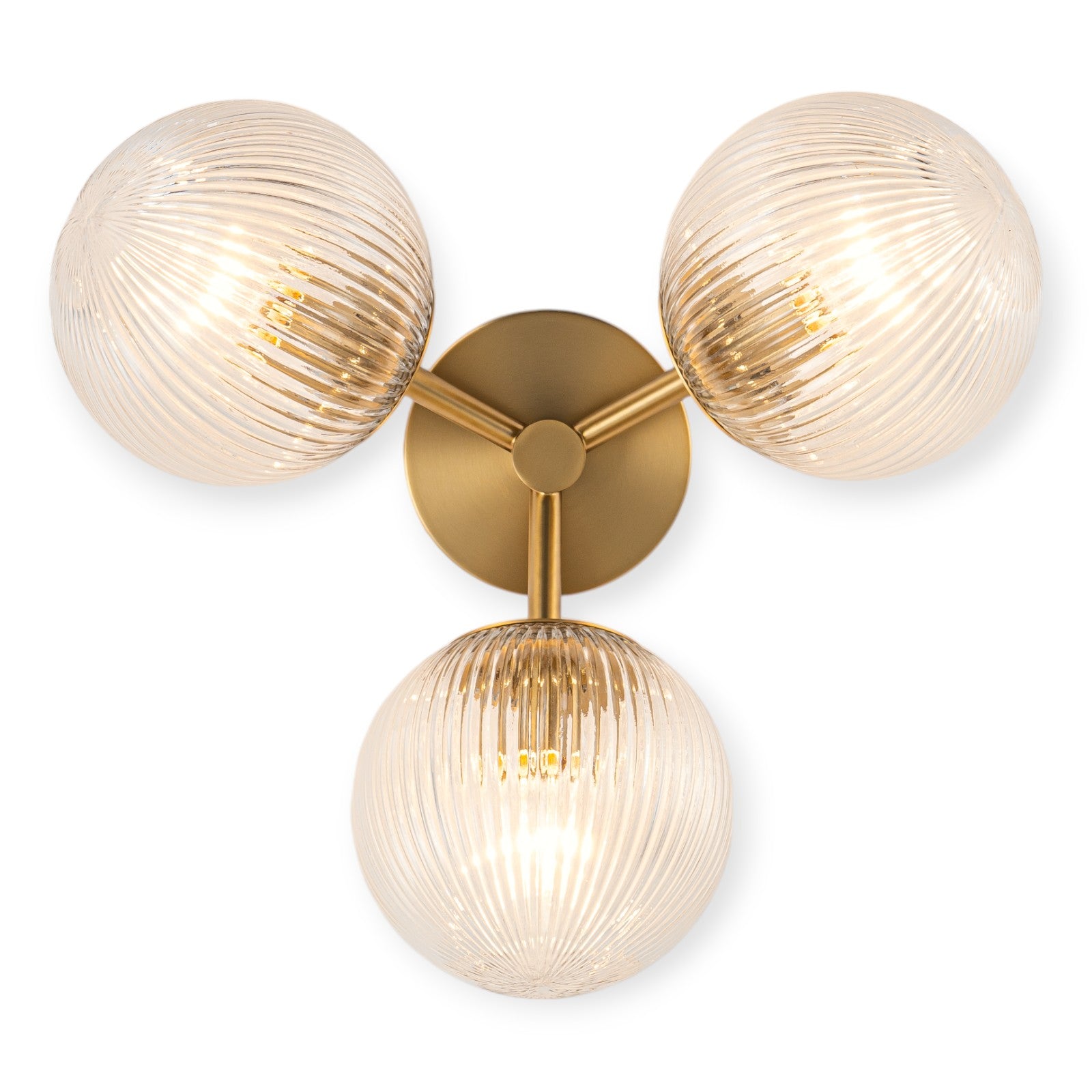 Glowlings 3-Light Modern 18"Wide Globe Glass Sputnik Semi-Flush Mount Ceiling Light