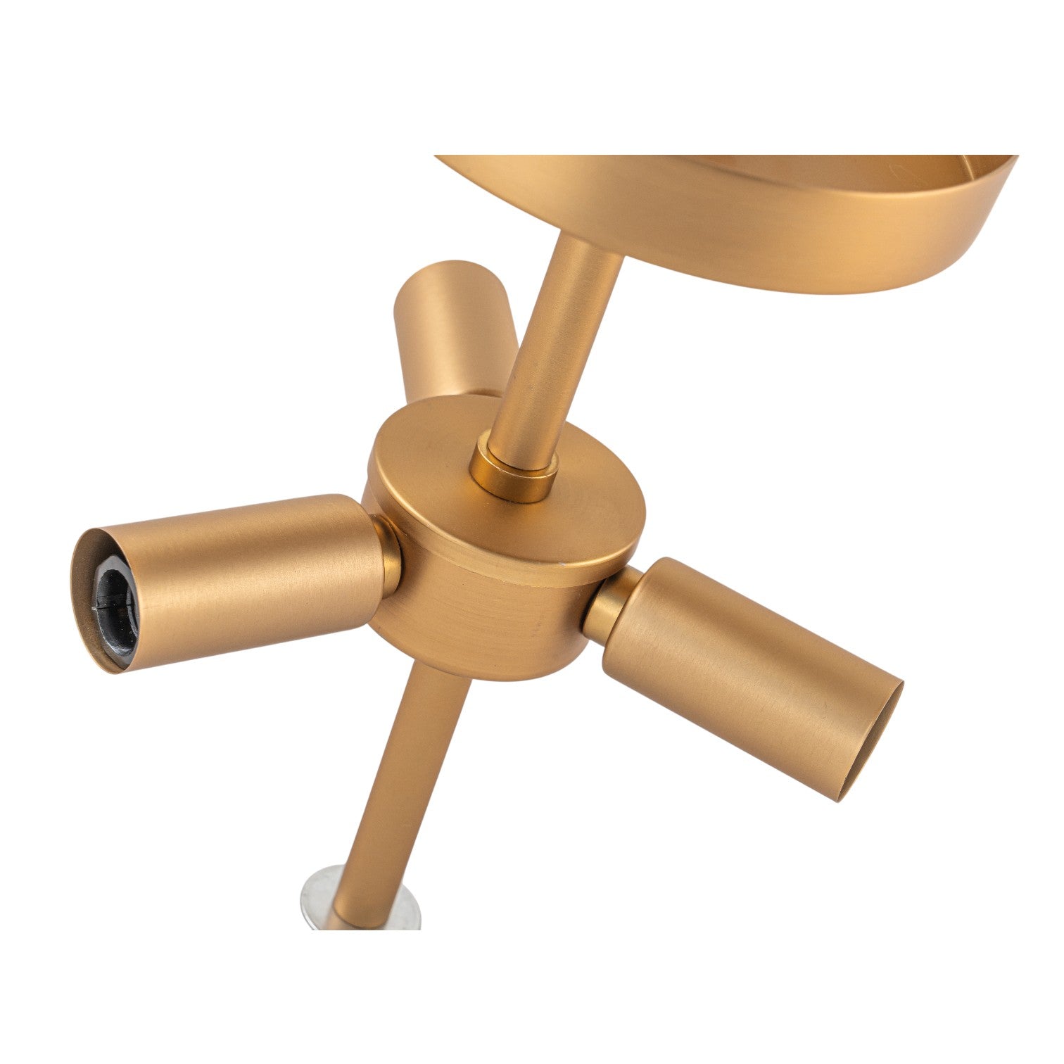 Glowlings 3-Light Modern 15"Wide Brass Flower Shape Opal Glass Semi-Flush Mount Ceiling Light