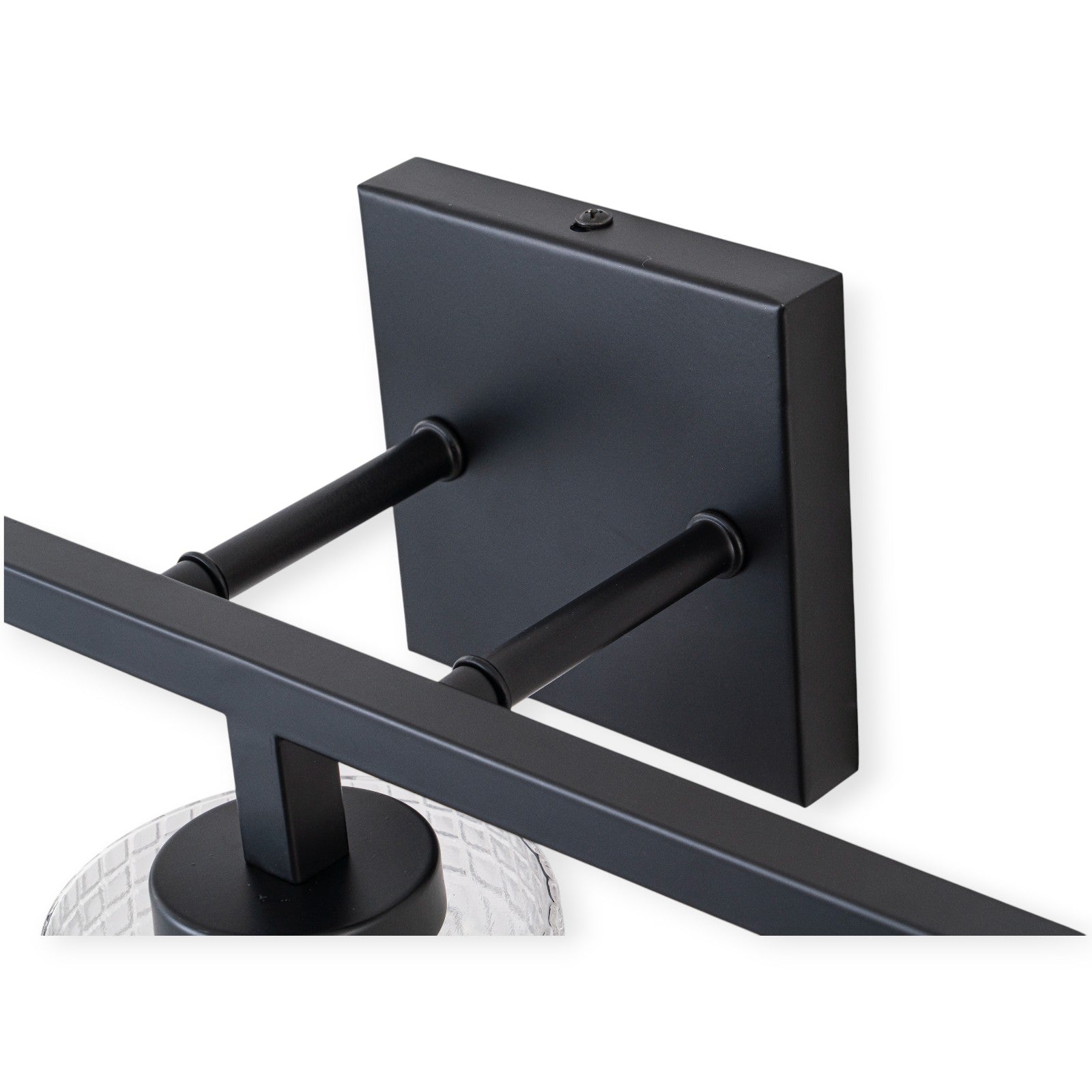 Glowlings 3/4-Light Modern Patterned Textured Glass Cylinder Bathroom Vanity Light Wall Sconce for Mirror Cabinet