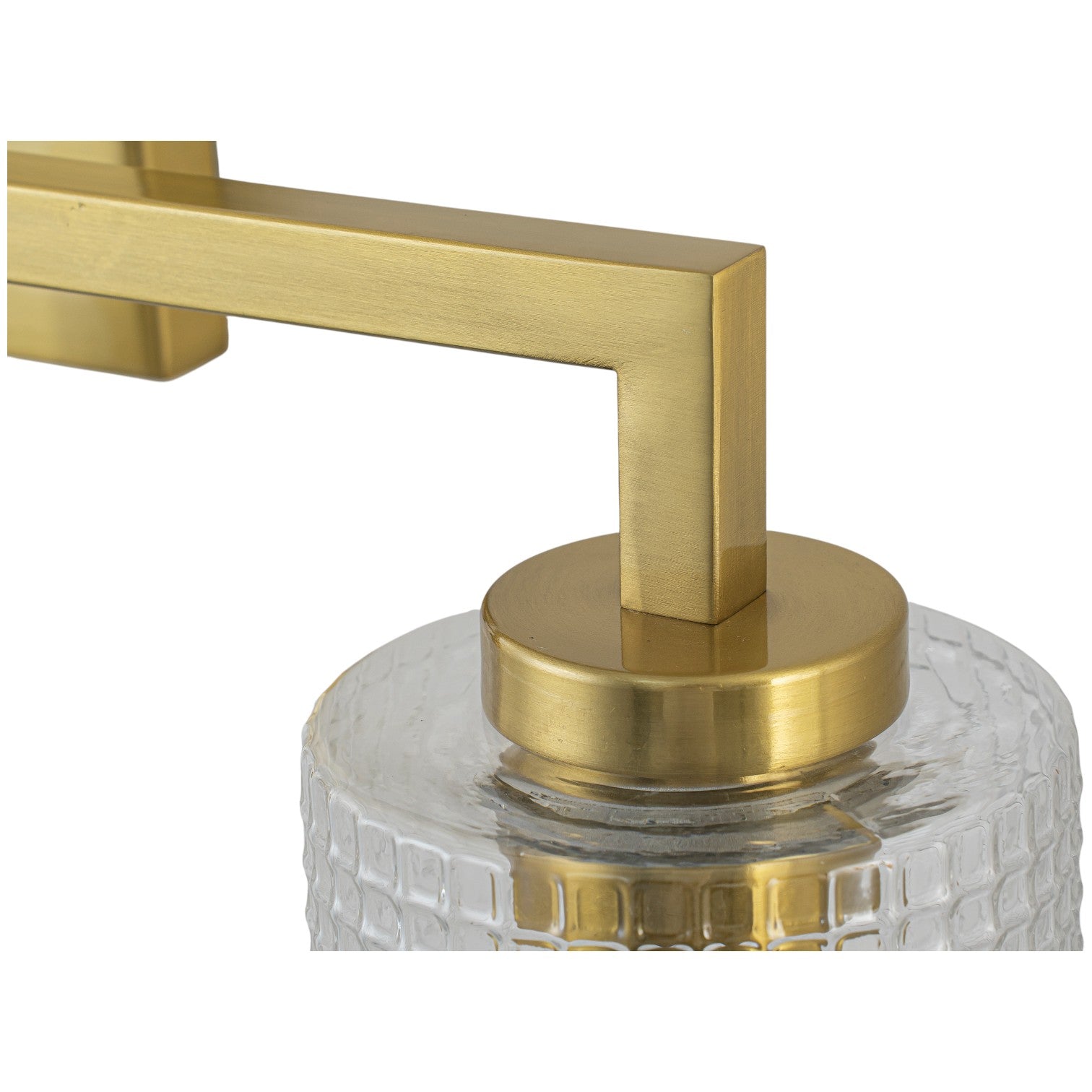 Glowlings 3/4-Light Modern Patterned Textured Glass Cylinder Bathroom Vanity Light Wall Sconce for Mirror Cabinet