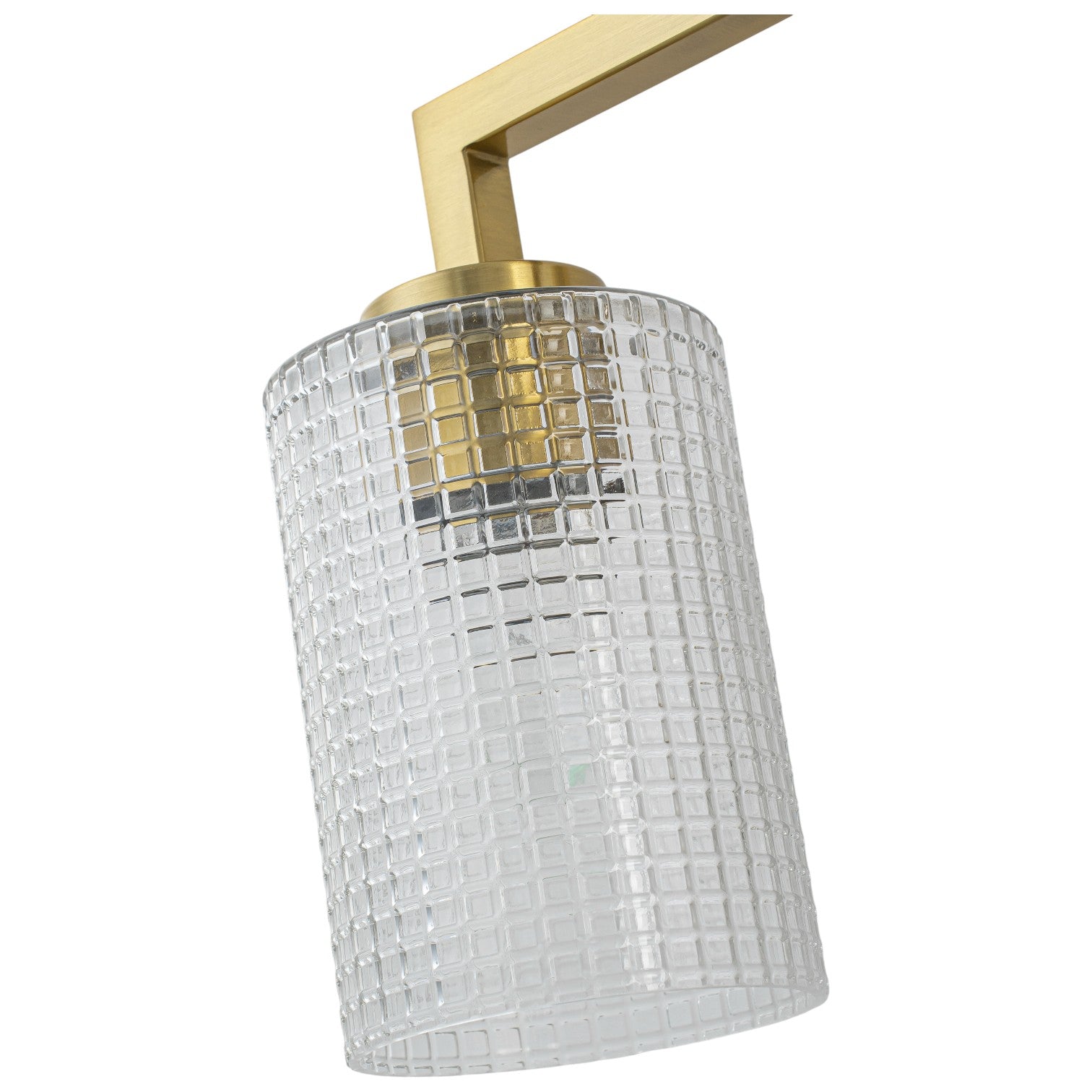 Glowlings 3/4-Light Modern Patterned Textured Glass Cylinder Bathroom Vanity Light Wall Sconce for Mirror Cabinet