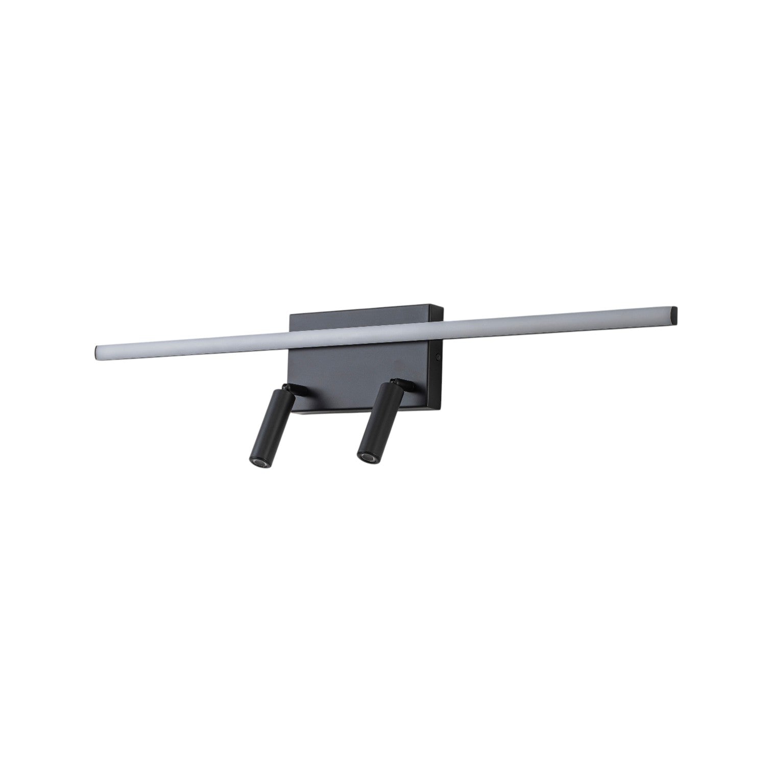 Glowlings 3-Light Modern Matte Black Linear LED Picture Light Dimmable Vanity Light with Spotlights Rotation