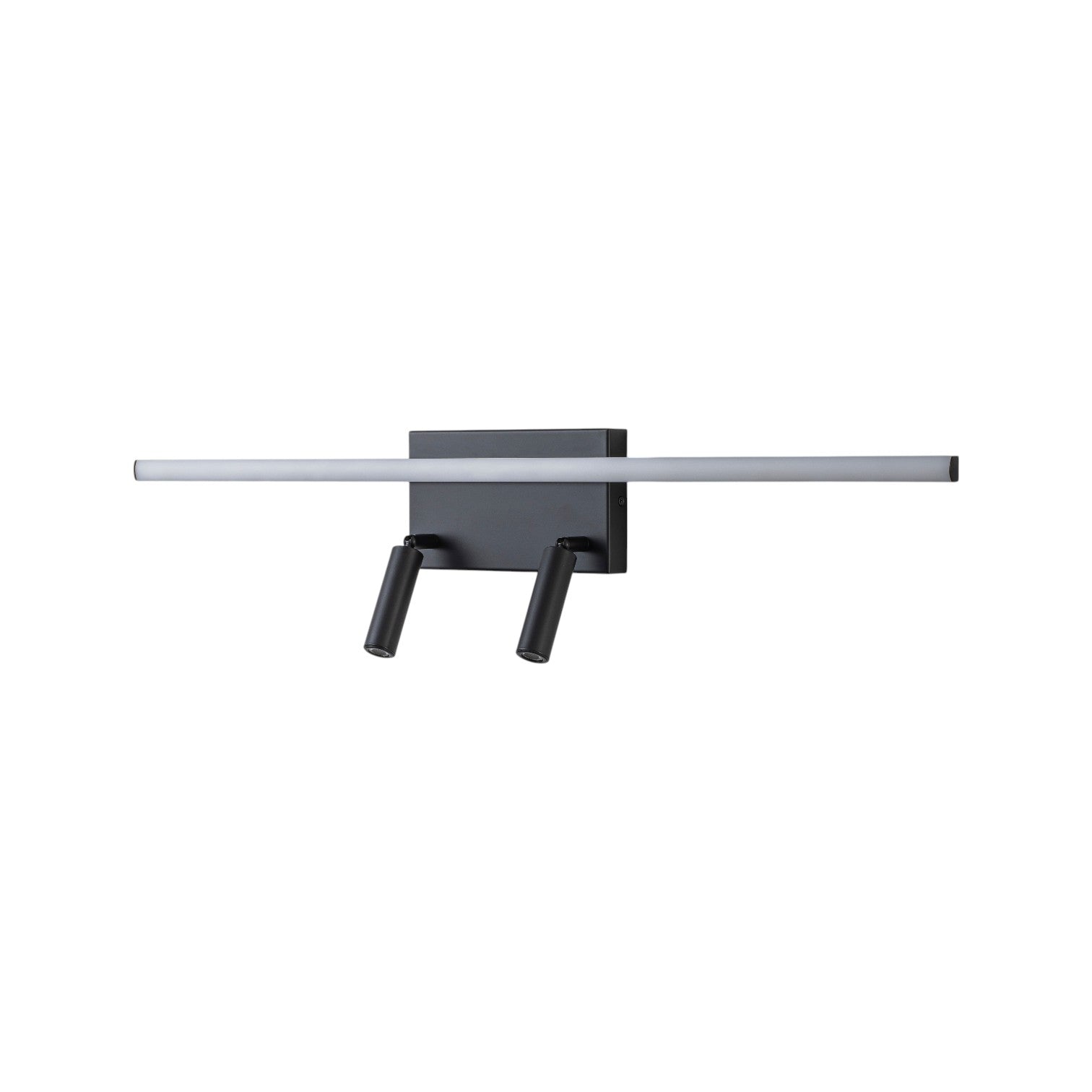 Glowlings 3-Light Modern Matte Black Linear LED Picture Light Dimmable Vanity Light with Spotlights Rotation