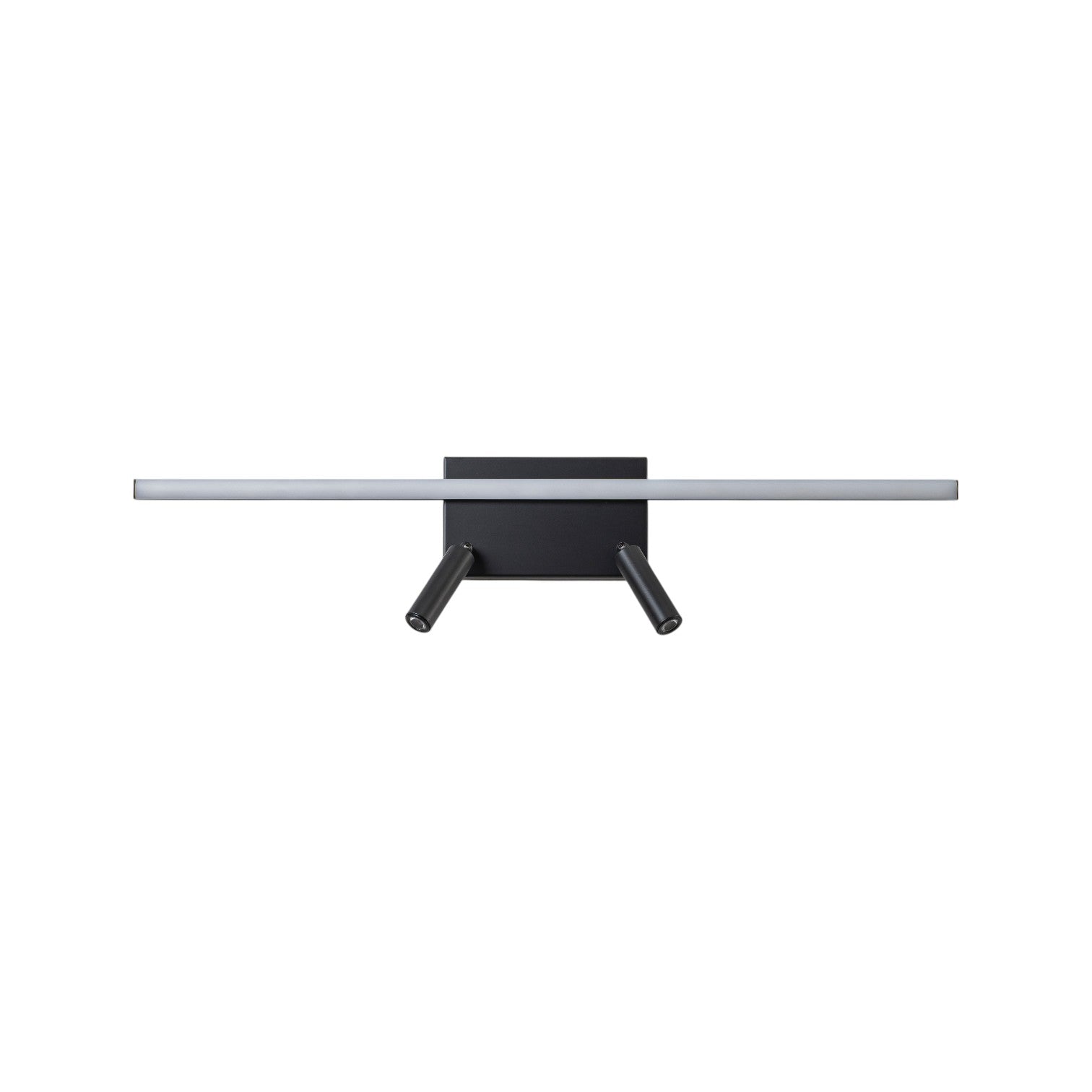 Glowlings 3-Light Modern Matte Black Linear LED Picture Light Dimmable Vanity Light with Spotlights Rotation