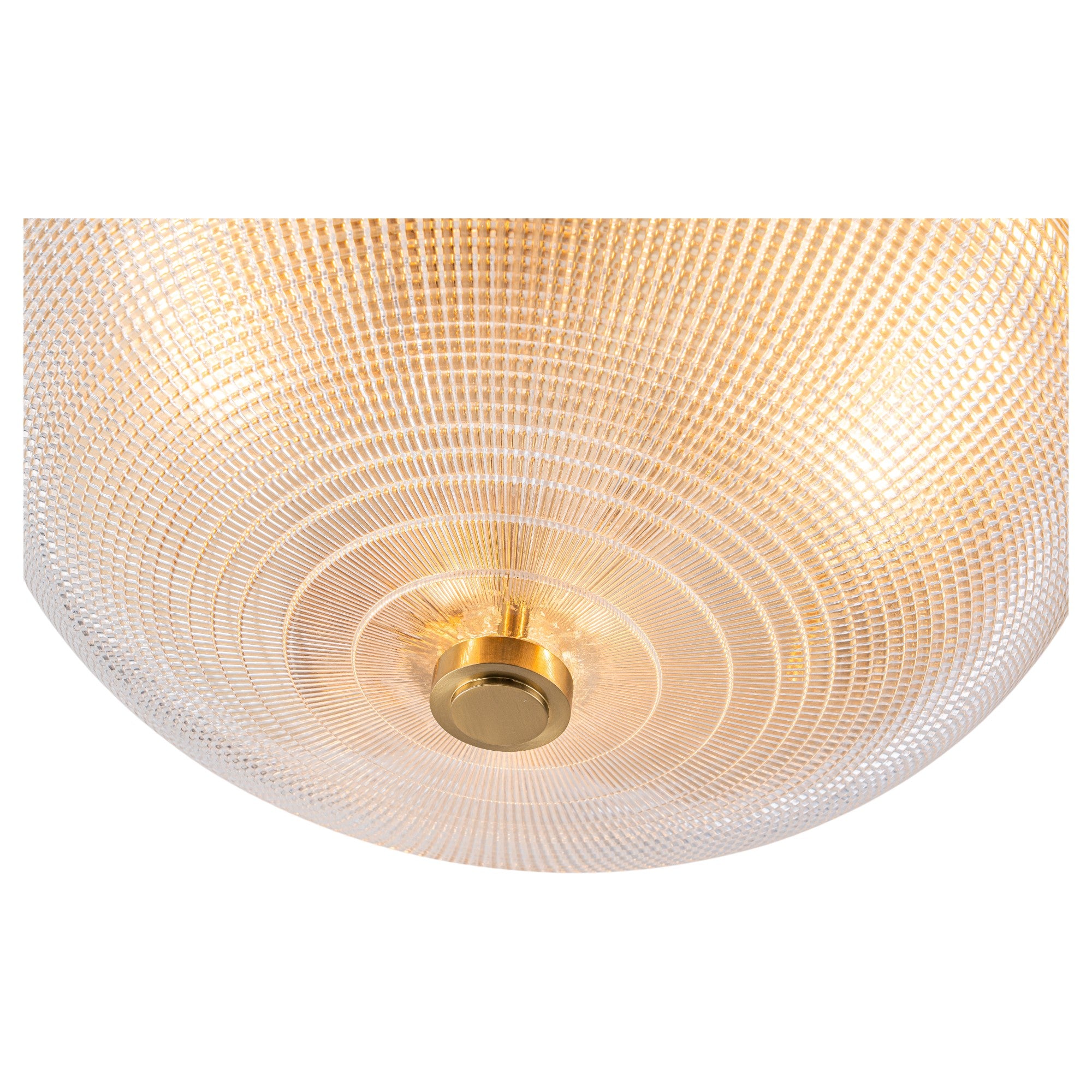 Glowlings 3-Light Modern 16"Wide Prismatic Clear Glass Round Flush Mount Ceiling Light