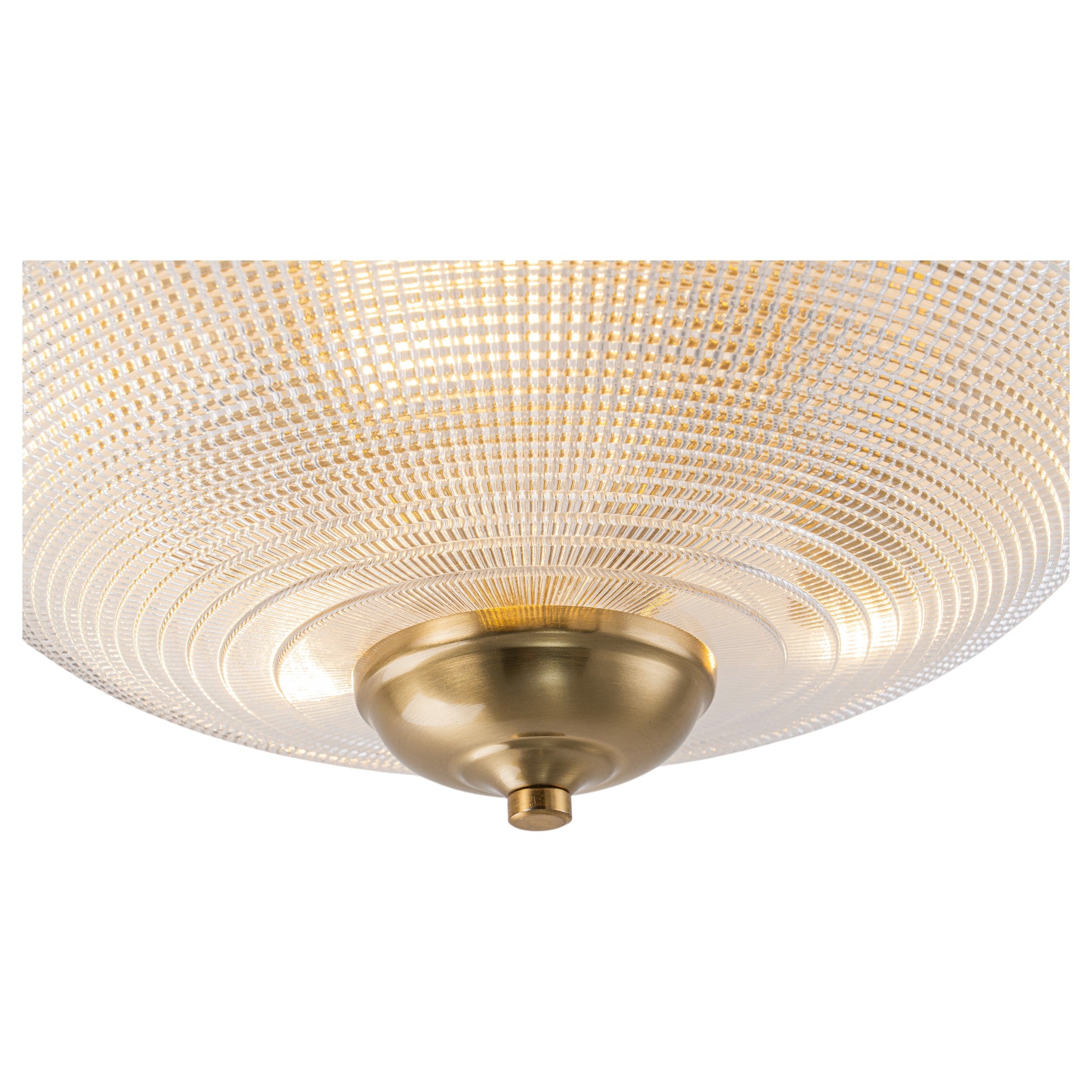 Glowlings 3-Light Modern 16"Wide Prismatic Clear Glass Round Semi-Flush Mount Ceiling Light