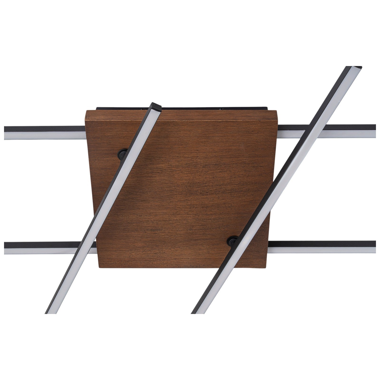 Glowlings 3-Light Modern Rotatable LED Linear Wood Flush Mount Ceiling Light