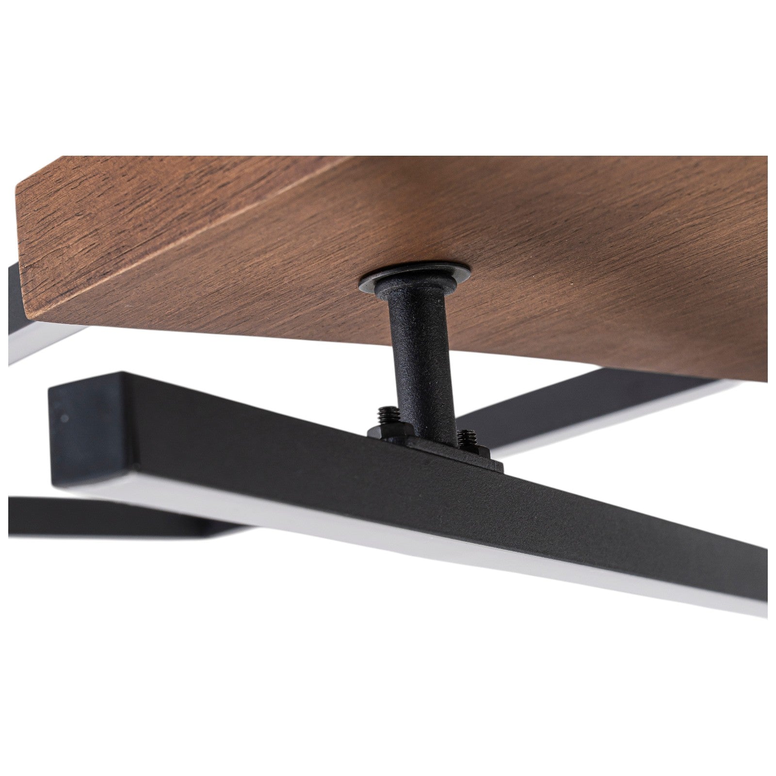 Glowlings 3-Light Modern Rotatable LED Linear Wood Flush Mount Ceiling Light