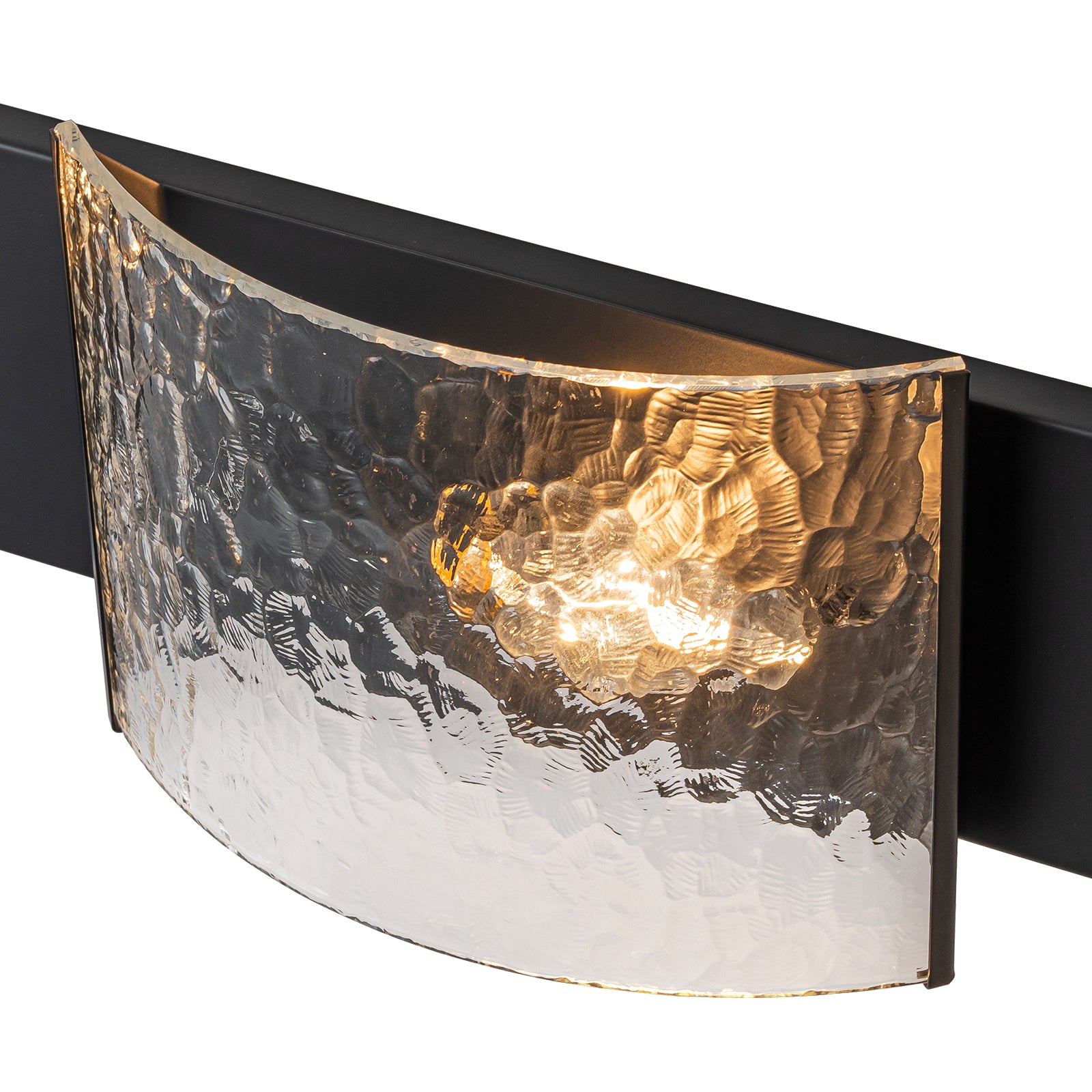 Leuchtende 3-flammige moderne Badezimmer-Waschtischleuchte mit Wasserwellen-Design aus klarem Glas
