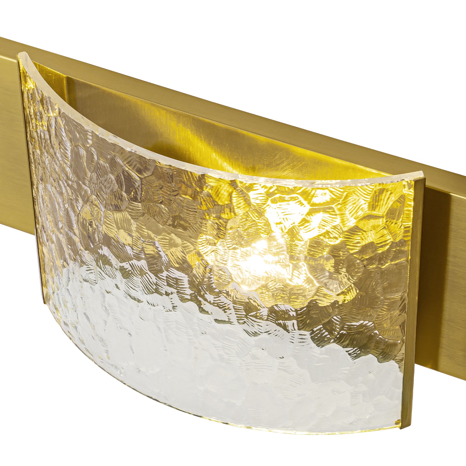 Leuchtende 3-flammige moderne Badezimmer-Waschtischleuchte mit Wasserwellen-Design aus klarem Glas