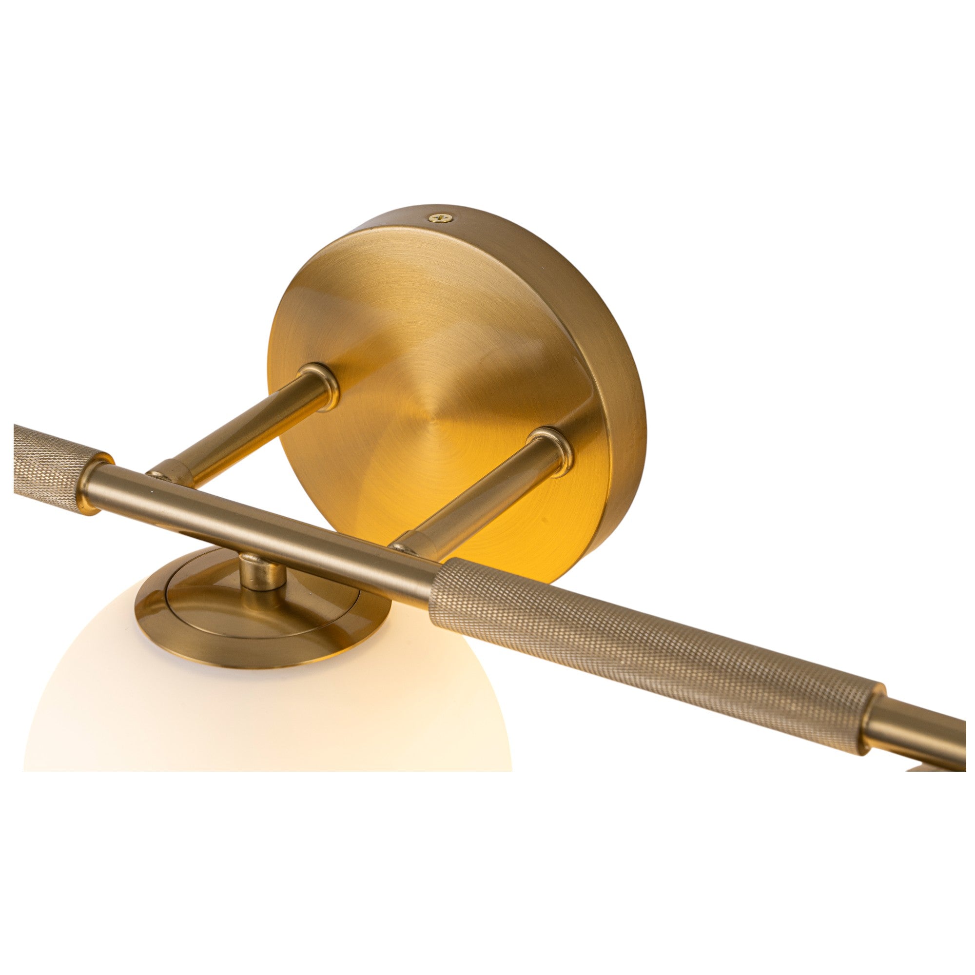 Glowlings 3-Light Vintage Antique Copper Globe Opal Glass Bathroom Vanity Light