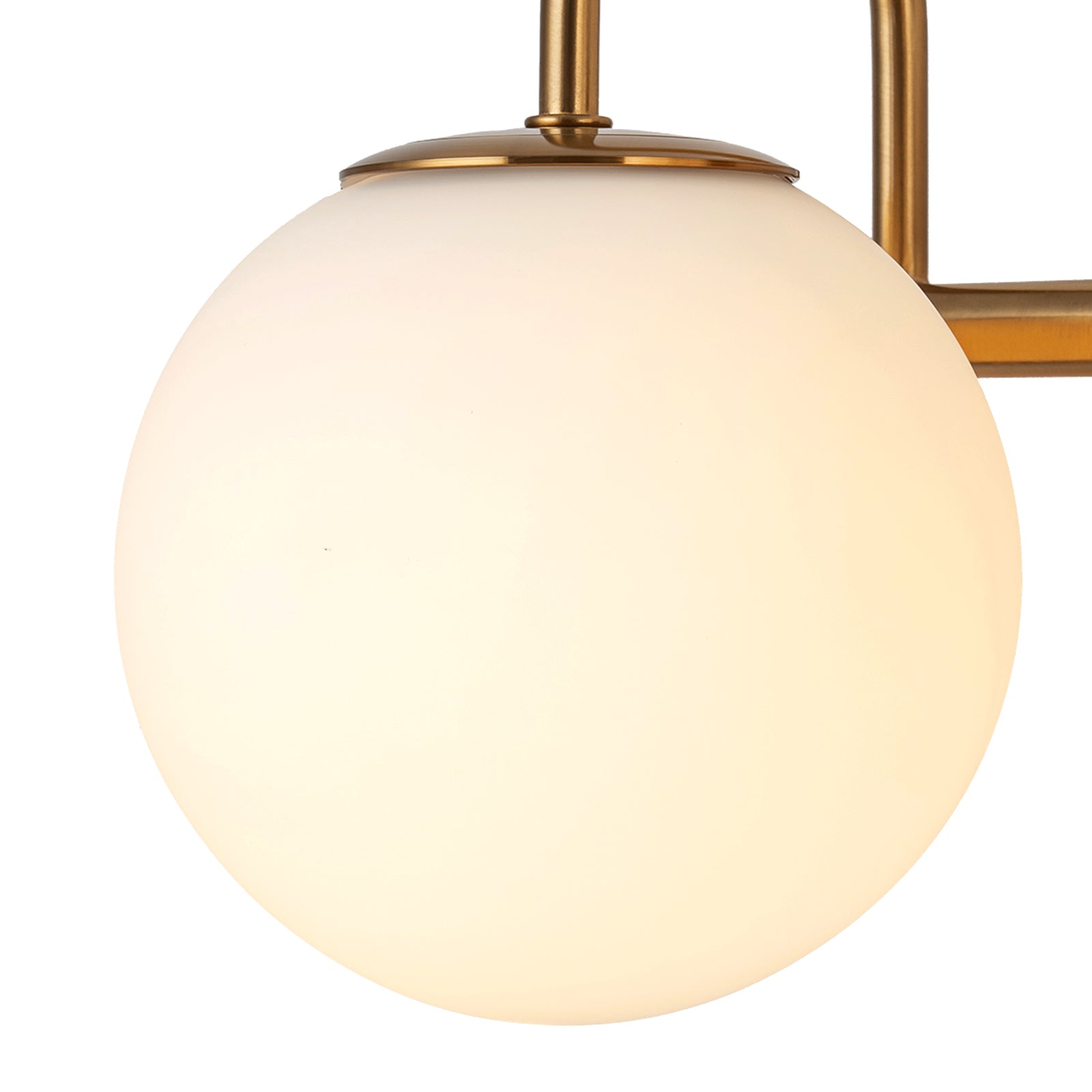 Glowlings 3/4-Light Vintage Antique Copper Opal Glass Bathroom Vanity Light Over Mirror