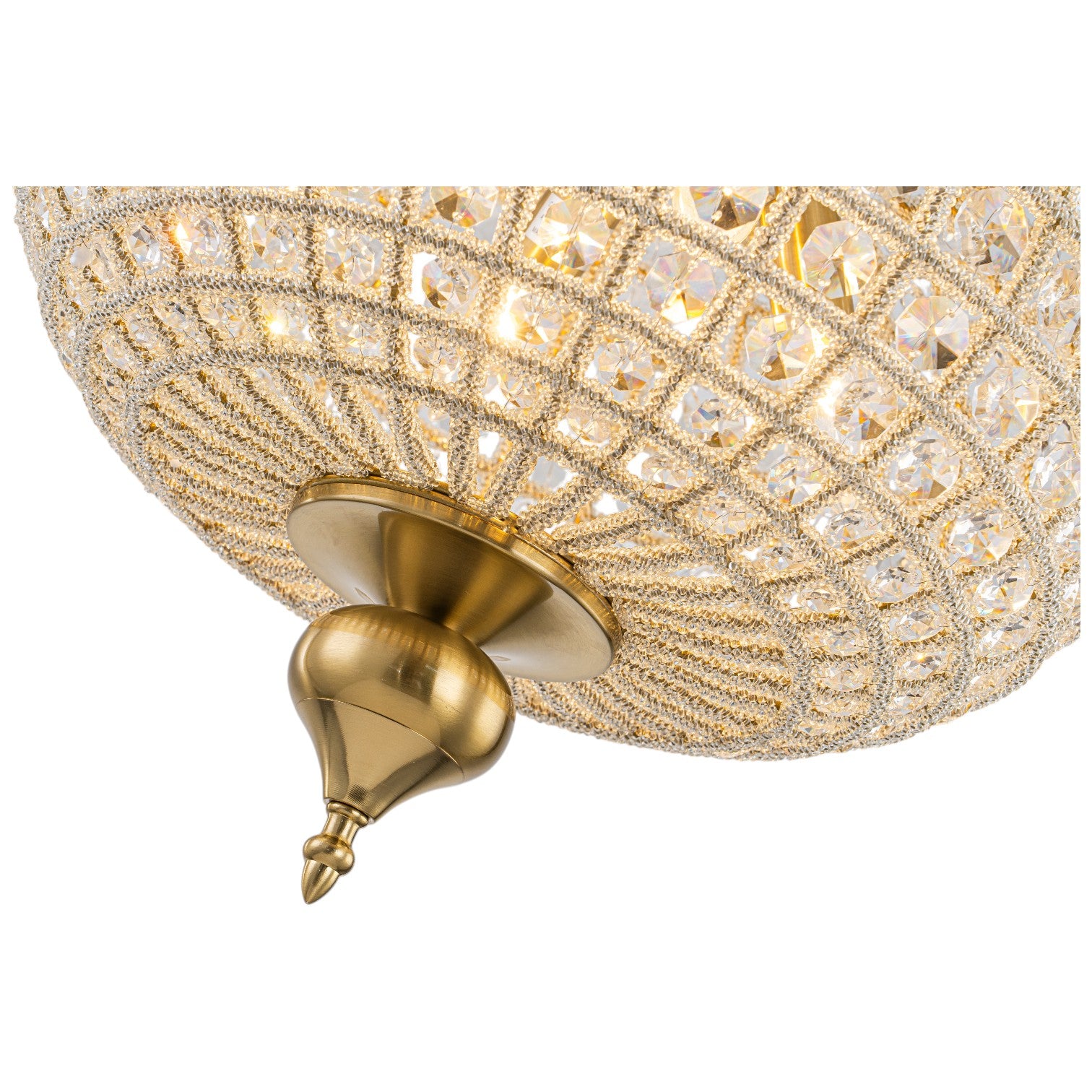 Glowlings 4-Light Empire Vintage 16"Wide Brass/Black Globe Crystal Chandelier