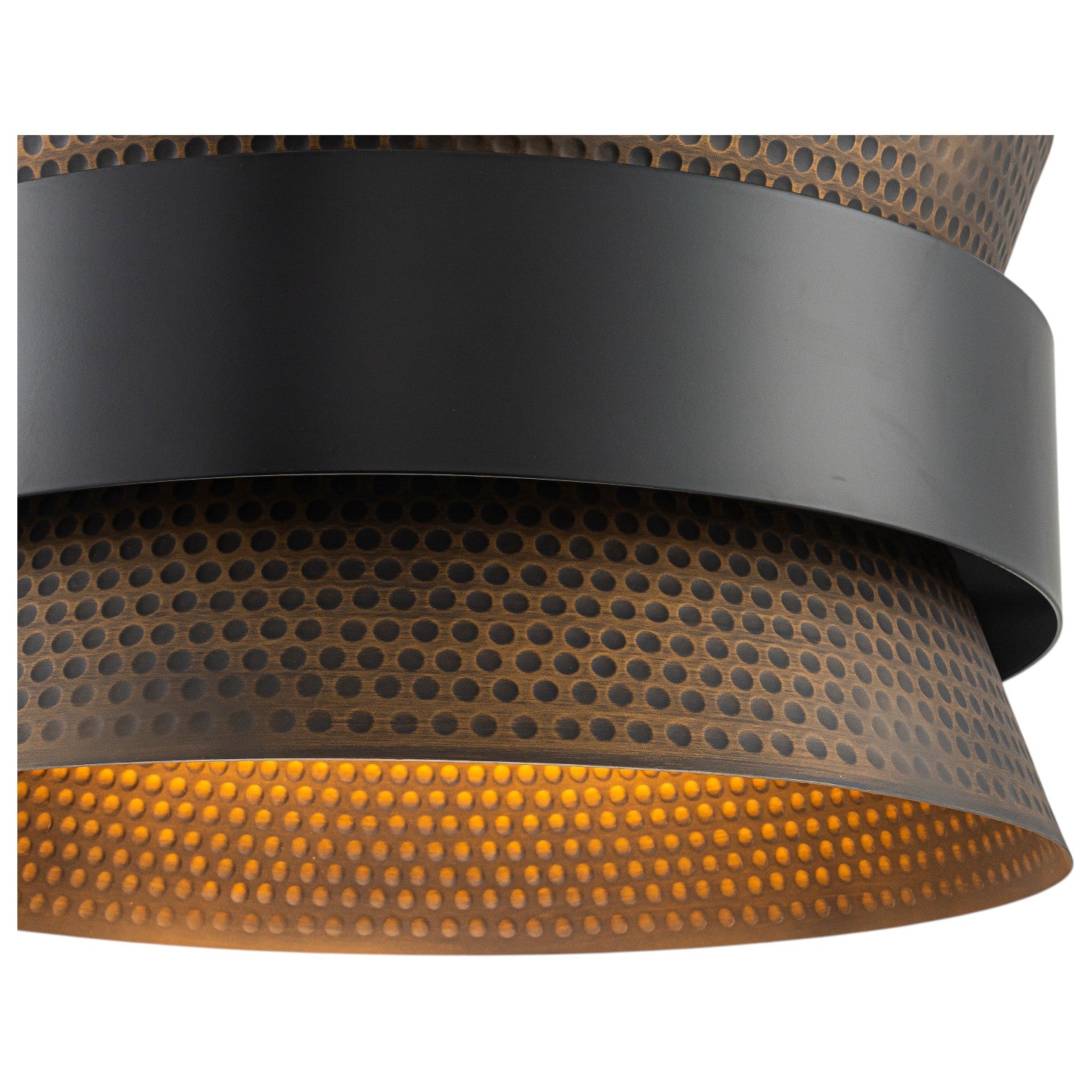 Glowlings 4-Light Industrial 20"Wide Hammered Drum Pendant Light Oil Rubbed Bronze Chandelier with Mesh Shade