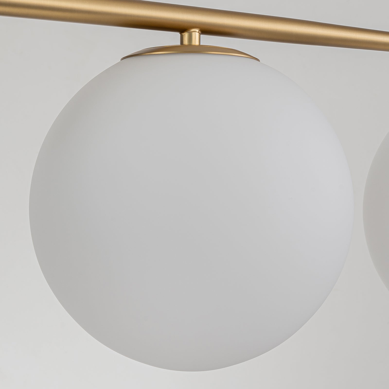Glowlings 4-flammige, moderne, 114,3 cm breite, lineare Pendelleuchte aus Opalglas