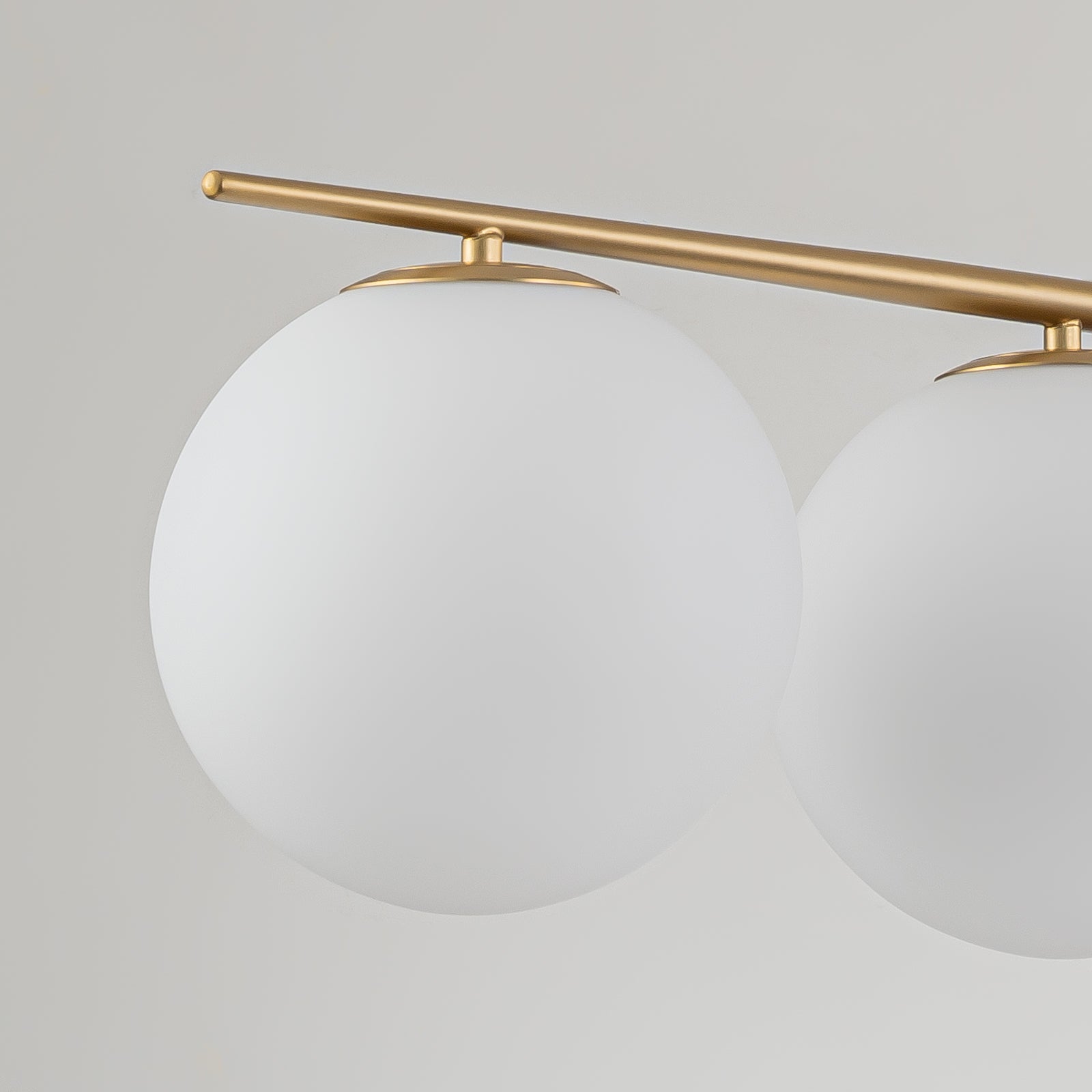 Glowlings 4-flammige, moderne, 114,3 cm breite, lineare Pendelleuchte aus Opalglas