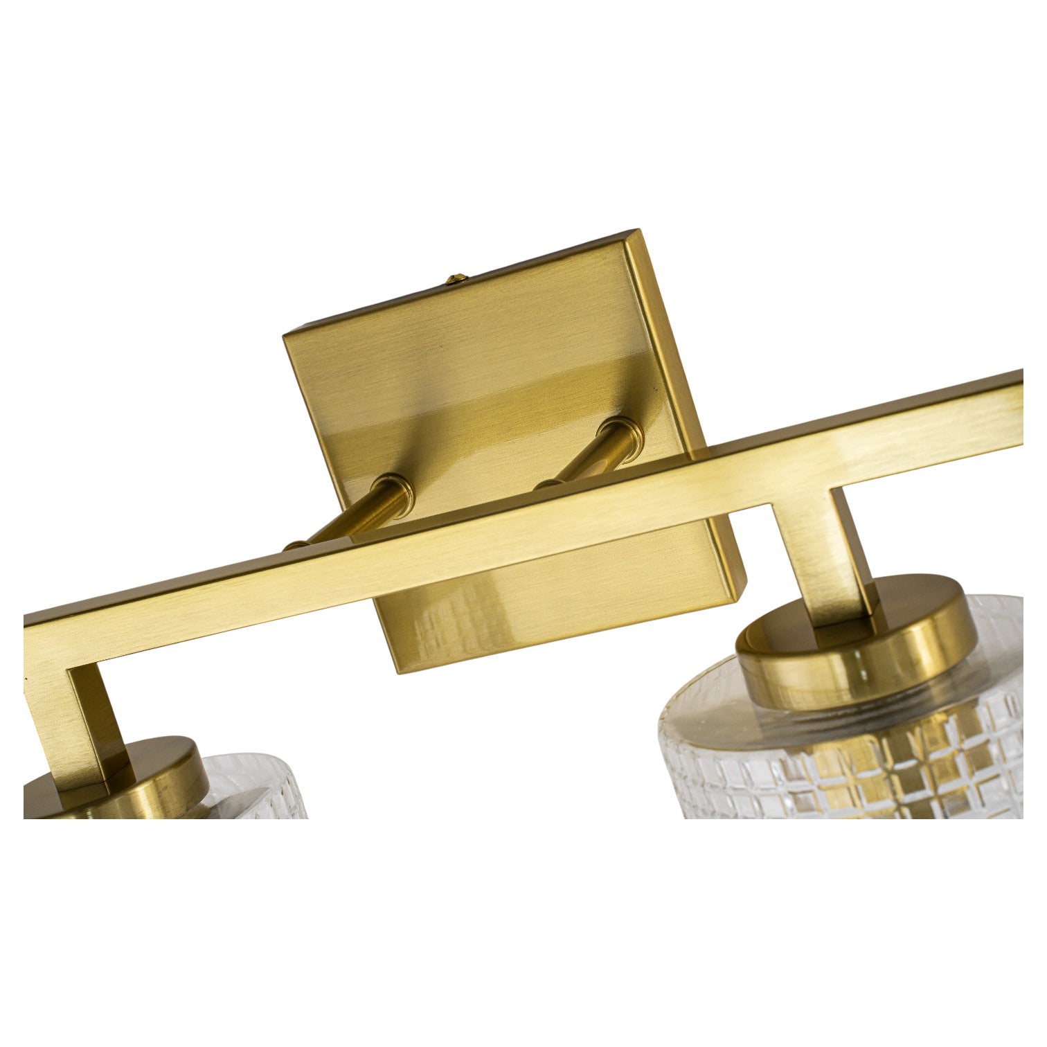 Glowlings 3/4-Light Modern Patterned Textured Glass Cylinder Bathroom Vanity Light Wall Sconce for Mirror Cabinet