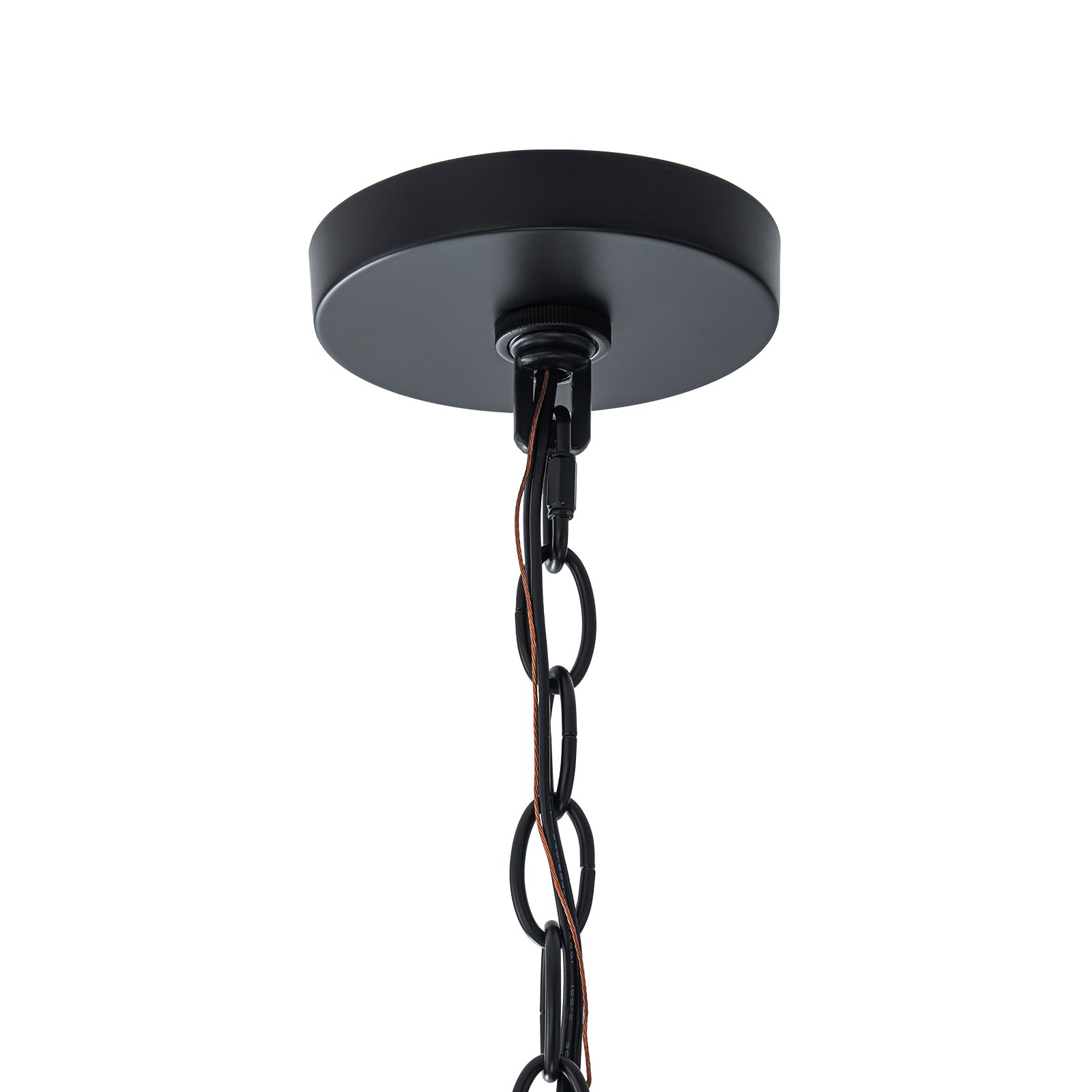 Glowlings 4-Light Modern 16"Wide Matte Black Cone Clear Glass Pendant Light Island Light