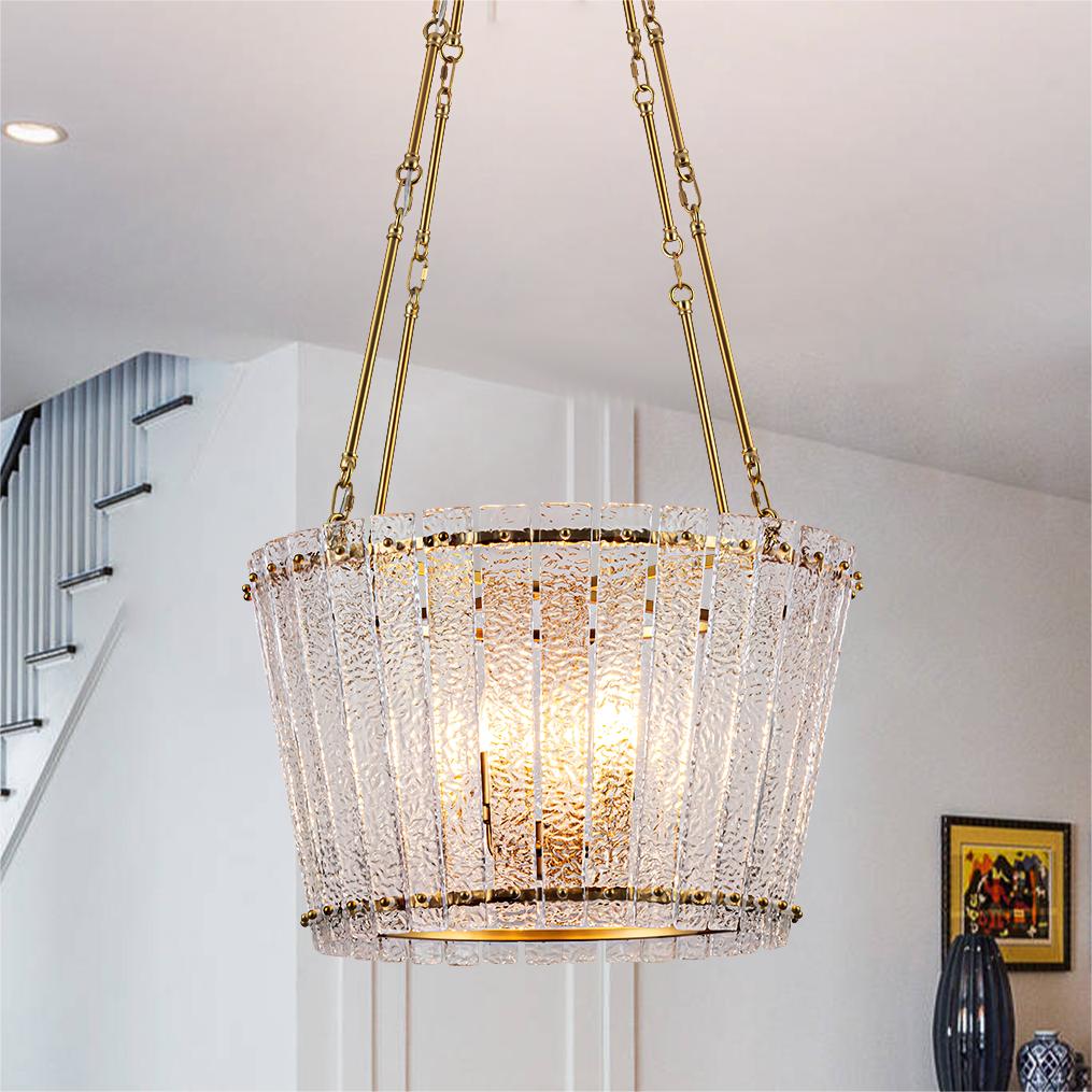 Gold drum chandelier cheap