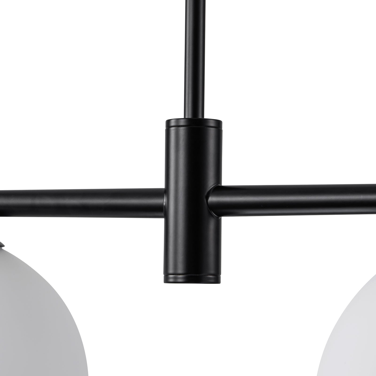 Glowlings 4-flammige, moderne, 114,3 cm breite, lineare Pendelleuchte aus Opalglas