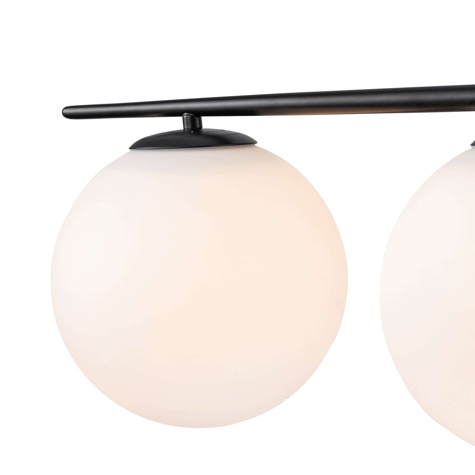 Glowlings 4-flammige, moderne, 114,3 cm breite, lineare Pendelleuchte aus Opalglas