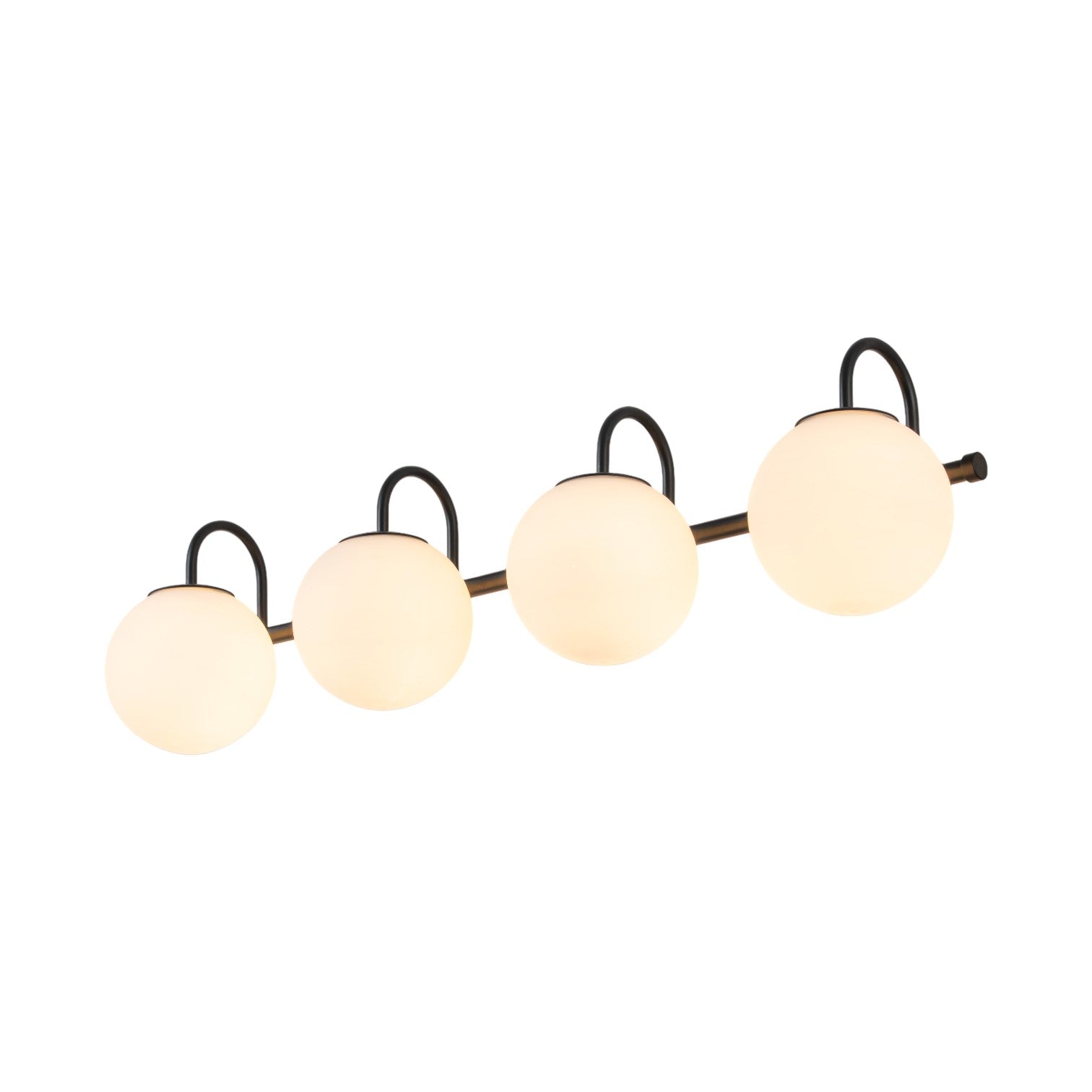 Glowlings 3/4-Licht Vintage Antik Kupfer Opalglas Badezimmer Eitelkeit Licht über Spiegel