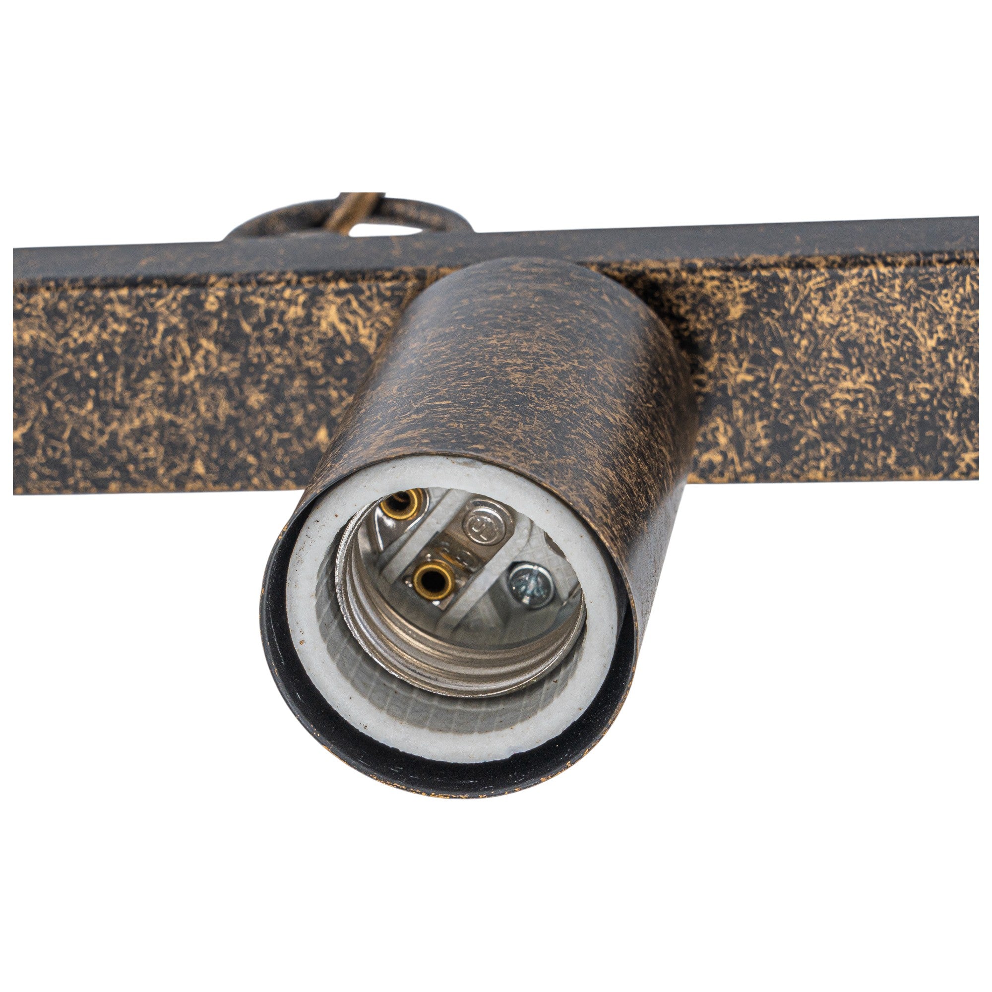 Glowlings 4-Light Vintage 43"Wide Large Antique Bronze Beads Linear Crystal Chandelier