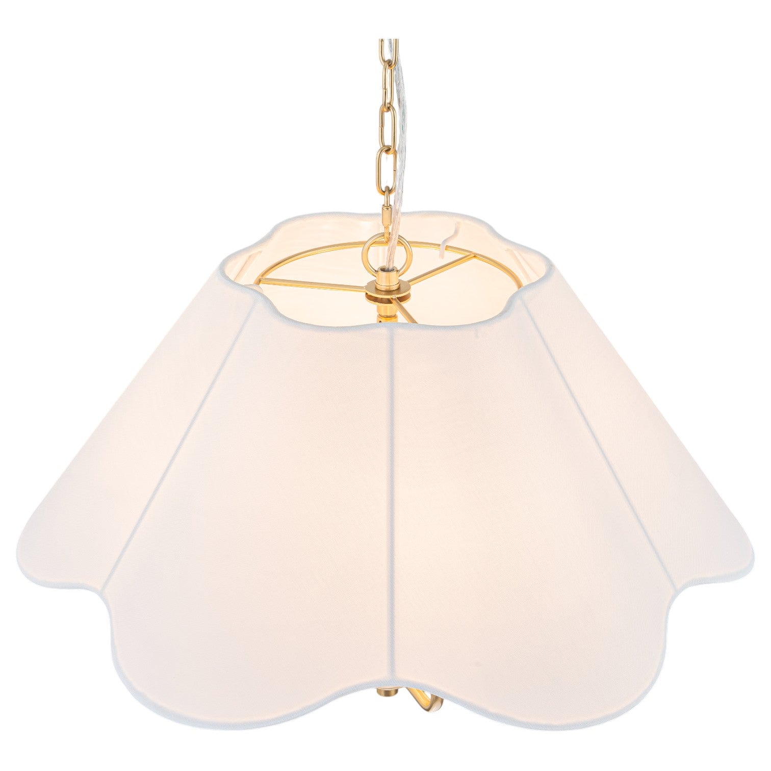 Glowlings 4-Light Vintage 23"Wide White Fabric Flower Shape Chandelier