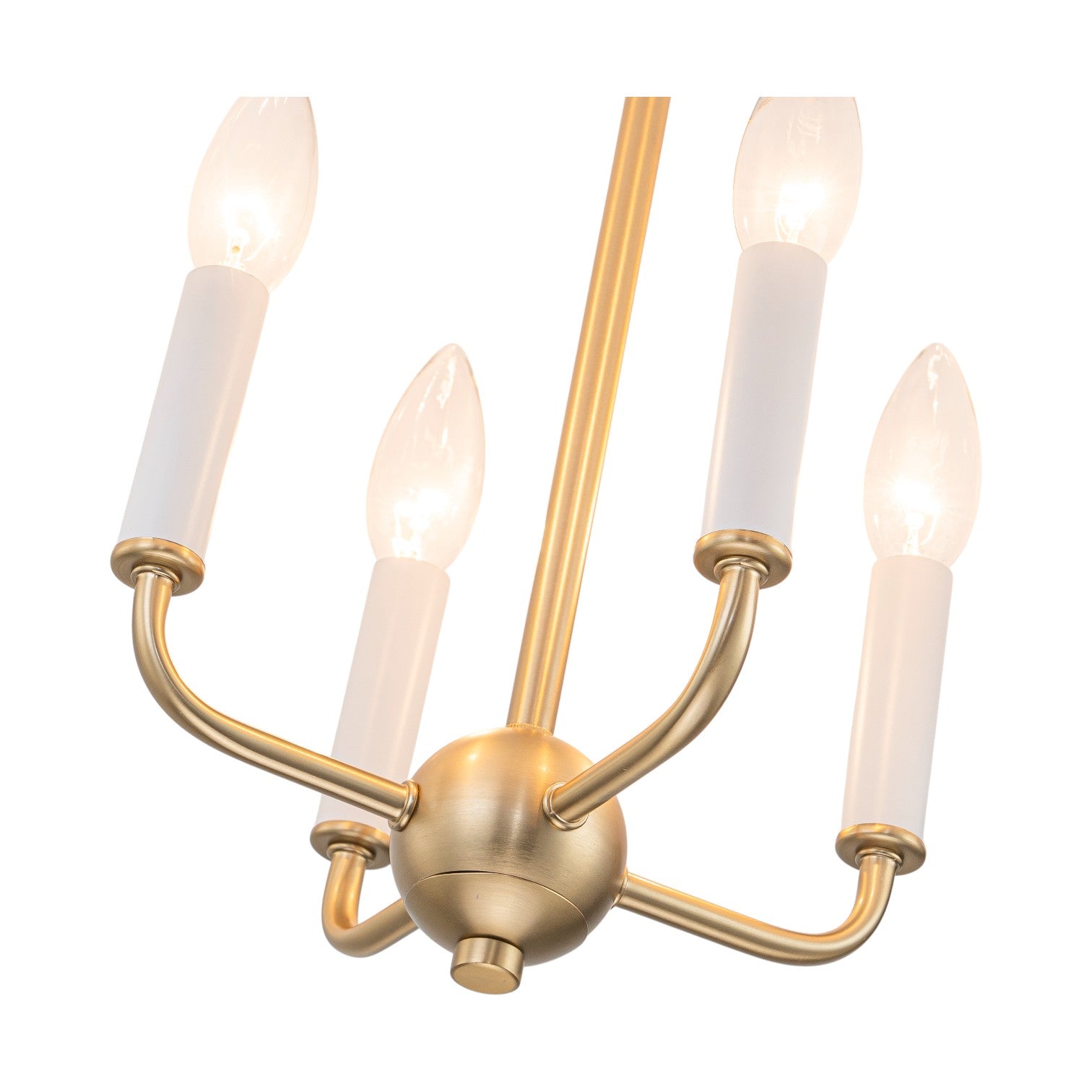 Glowlings 4-Light Vintage 23"Wide White Fabric Flower Shape Chandelier