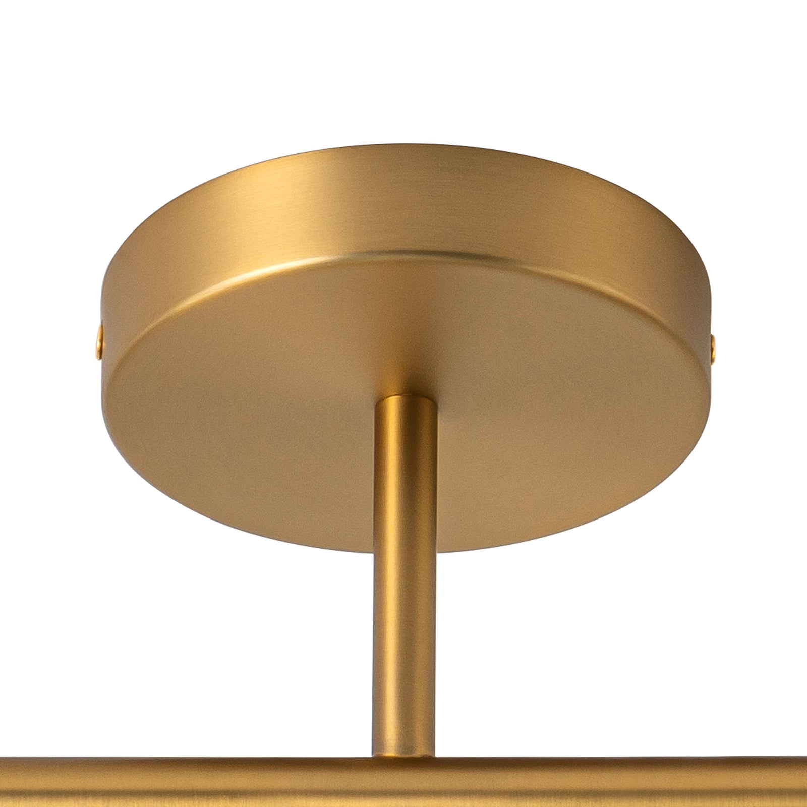 Glowlings 5-Light Modern 26"Wide Brass Sputnik Opal Glass Globe Linear Semi Flush Mount