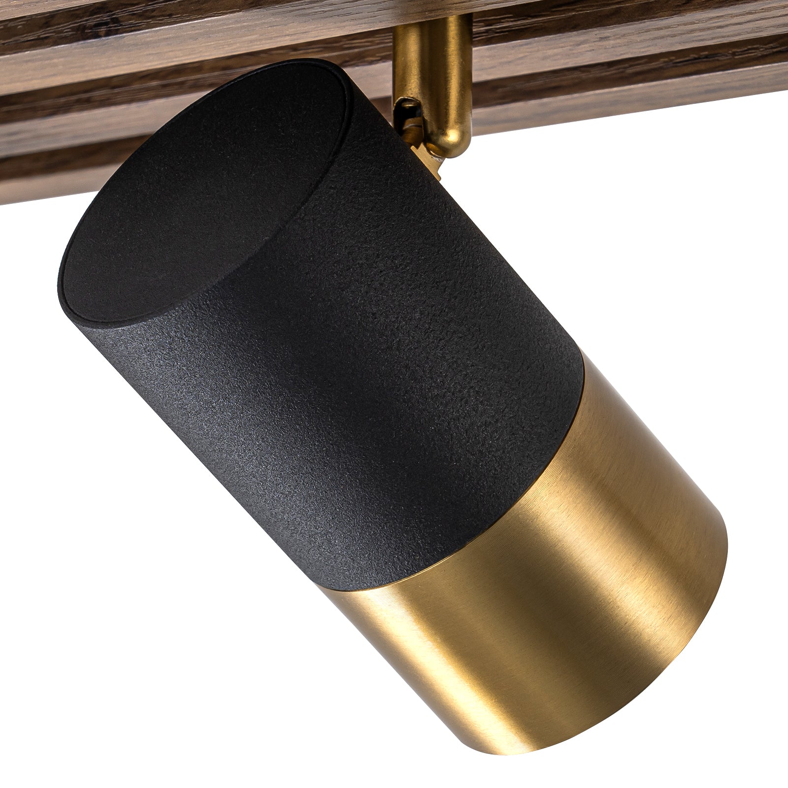 Glowlings 5-Light Farmhouse 40"Wide Linear Wood Flush Mount Spotlight LED Track Light Kit