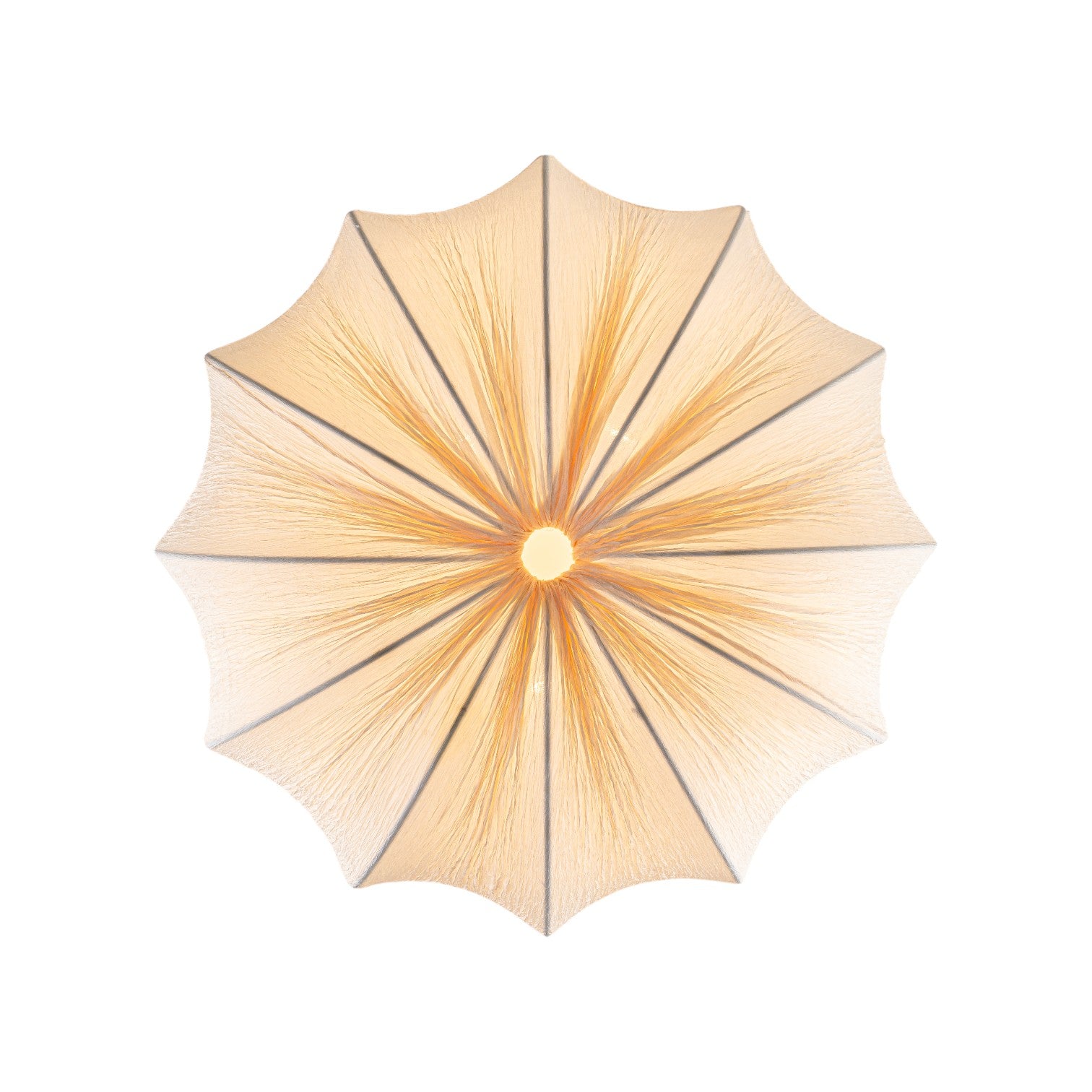 Glowlings 5-Light Modern 24"Wide Textured White Fabric Flower Shape Chandelier