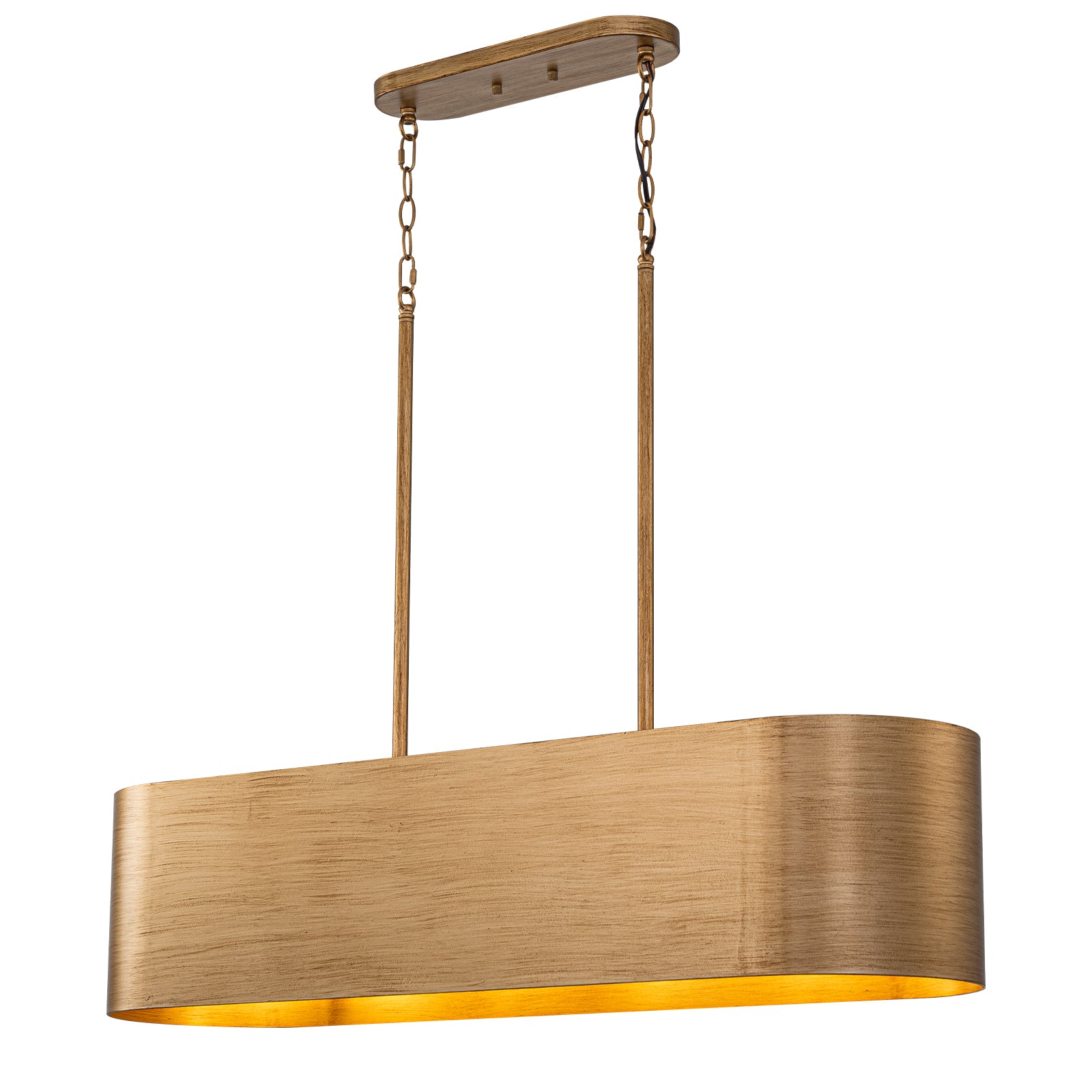 Glowlings 5-Light Industrial 39"Wide Large Rustic Bronze Metal Linear Chandelier