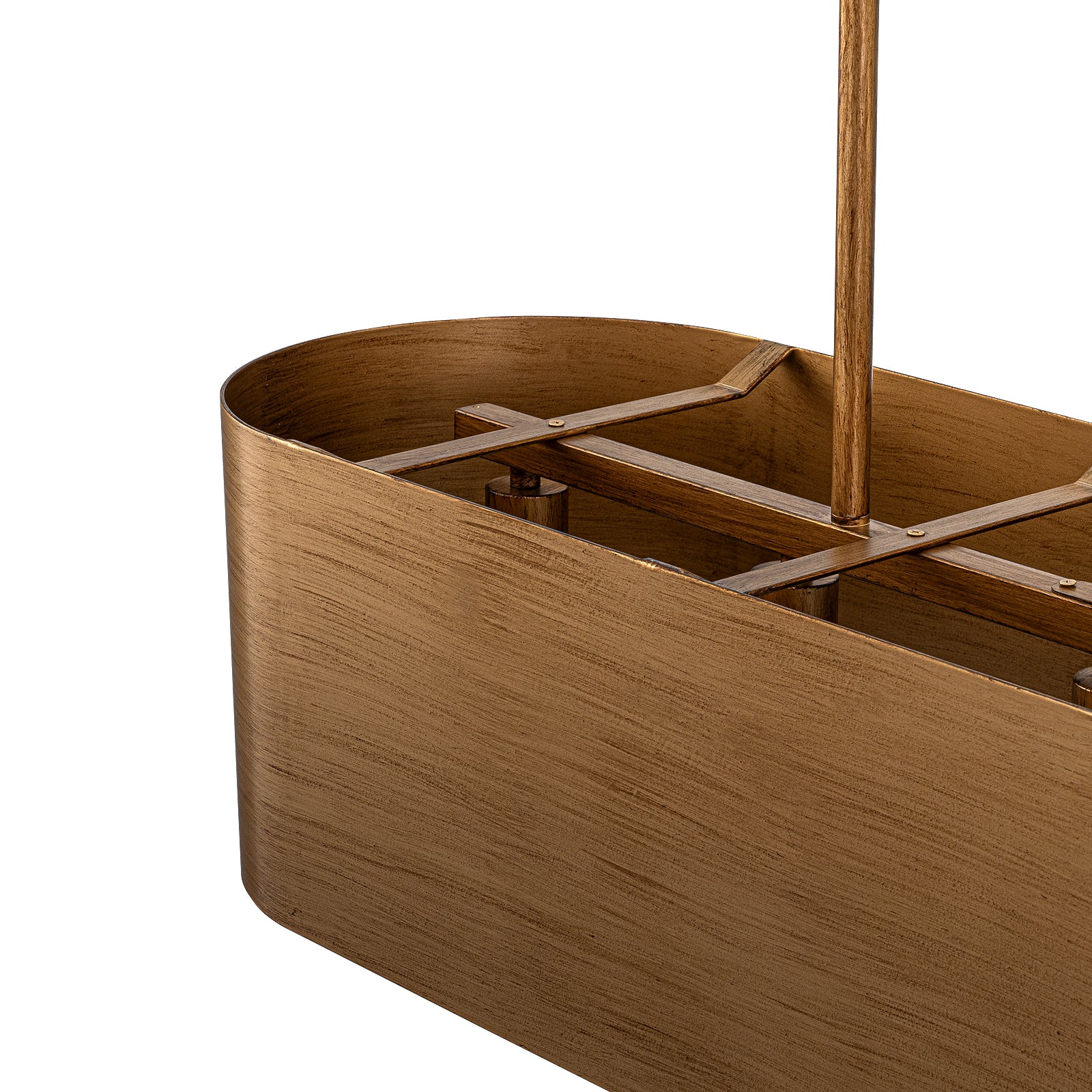 Glowlings 5-Light Industrial 39"Wide Large Rustic Bronze Metal Linear Chandelier