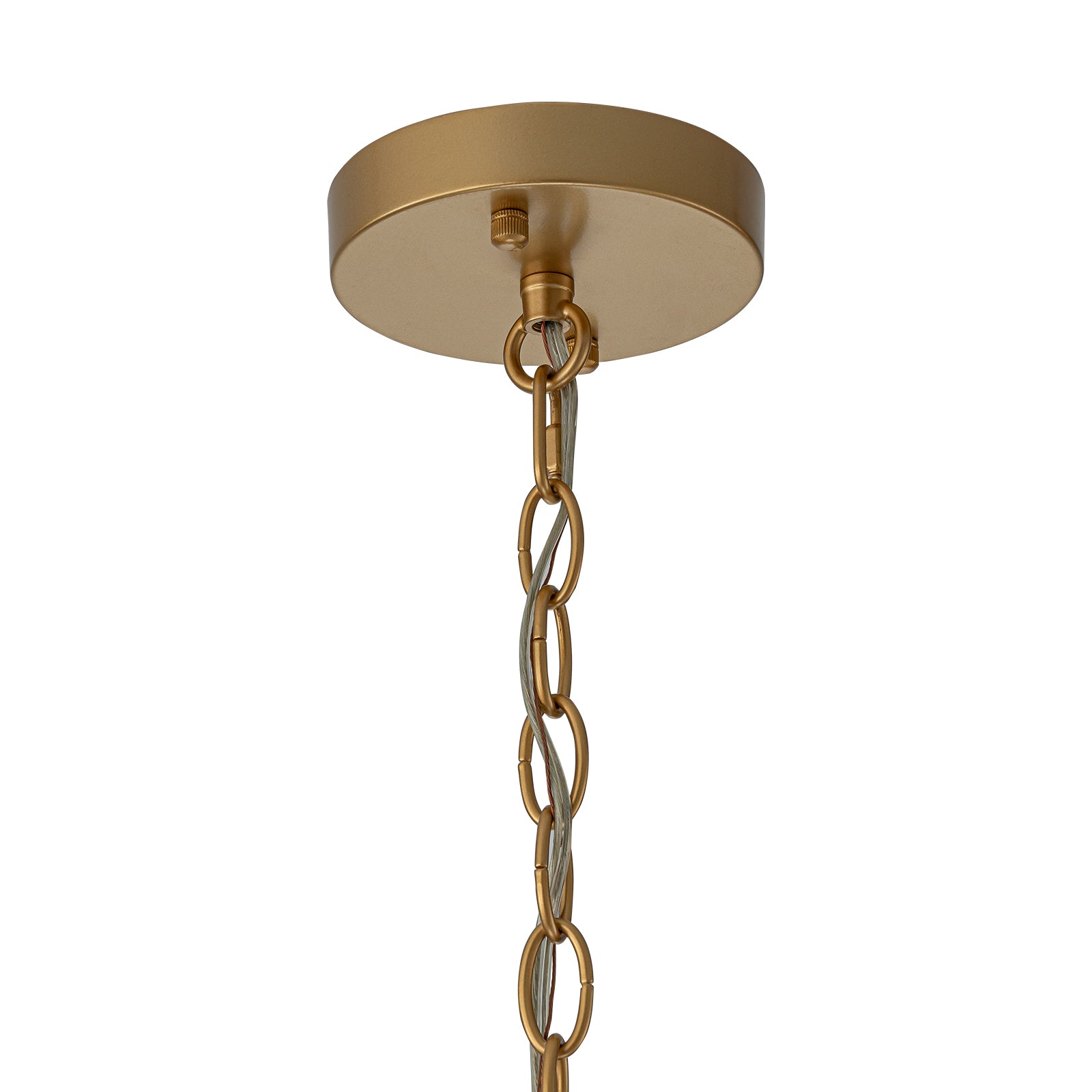 Glowlings 5-flammiger moderner 21" breiter Laternen-Trommel-Kronleuchter mit strukturierter Wasserwellenstruktur aus klarem Glas