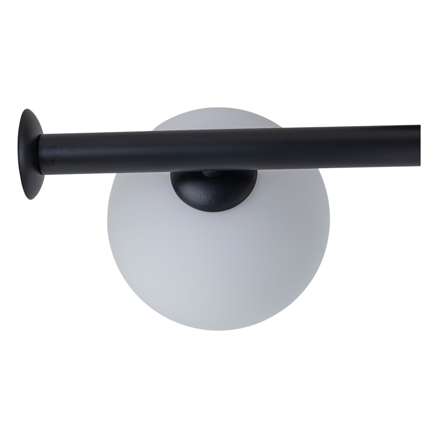 Glowlings 5-Light Modern 26"Wide Brass Sputnik Opal Glass Globe Linear Semi Flush Mount