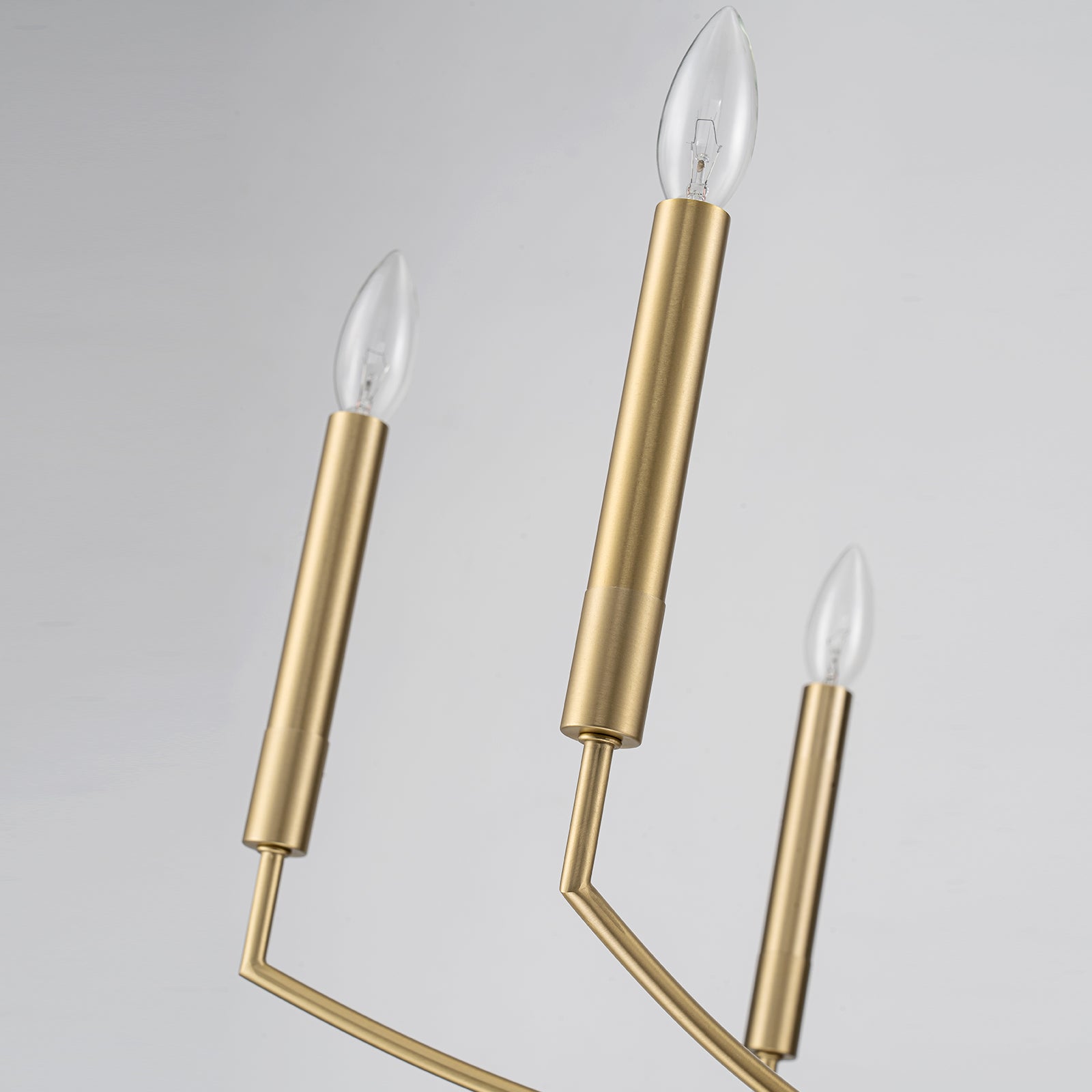 Glowlings 6-flammiger klassischer 25" breiter Kronleuchter im Kerzenstil aus gebürstetem Gold