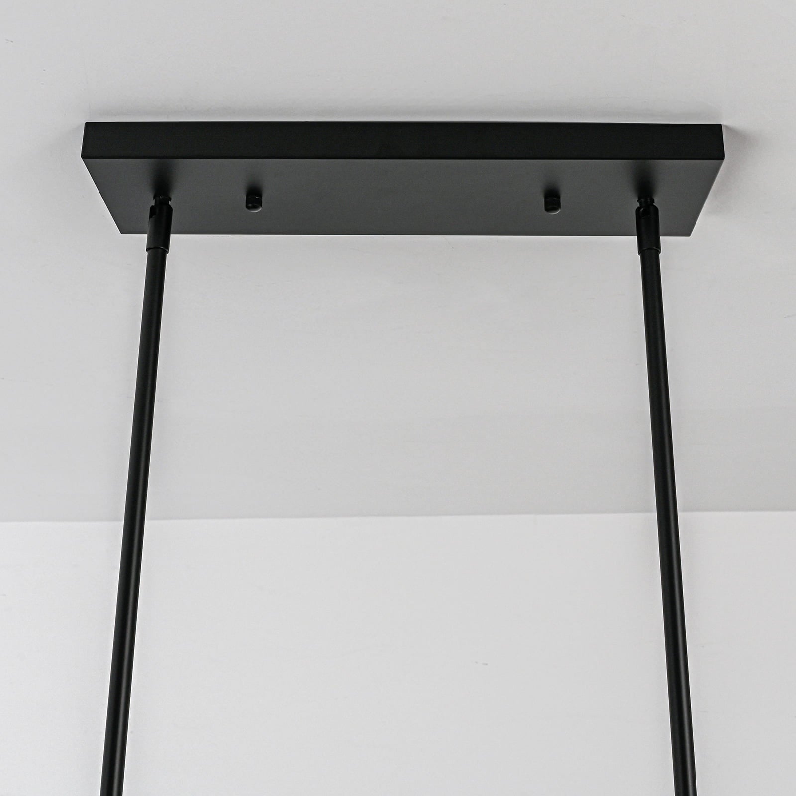 Glowlings 6-flammige Farmhouse-Pendelleuchte, 109,2 cm breit, groß, rechteckig, linear, mit klarem Glas