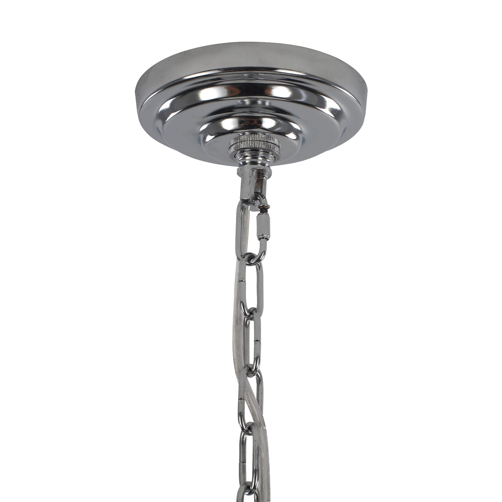 Glowlings 6-flammiger Luxus-Kronleuchter mit 35,6 cm breitem ovalem Chromkristall
